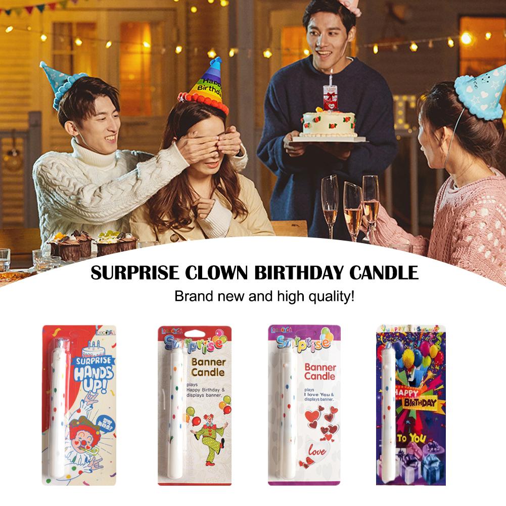 Surprise Clown Birthday Candle Valentine s Day Kids Candle Clown Candle Surprise Topper Dessert Cake Gifts Mr. Trick Party J6G0
Surprise Clown Birthday Candle Valentine s Day Kids Candle Clown Candle Surprise Topper Dessert Cake Gifts Mr. Trick Party J6G0