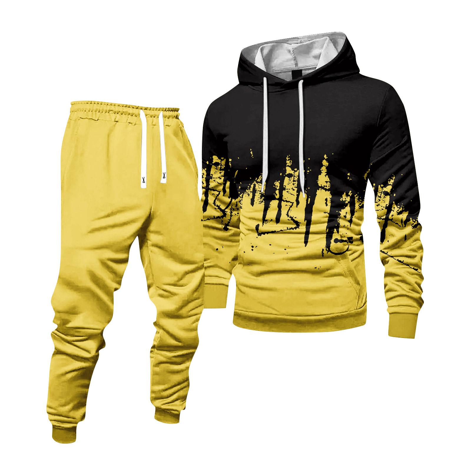 Men s Colorblock Hooded Sweatshirt And Sweatpants Casual Sports Suit XL жёлтый
Men s Colorblock Hooded Sweatshirt And Sweatpants Casual Sports Suit XL жёлтый
