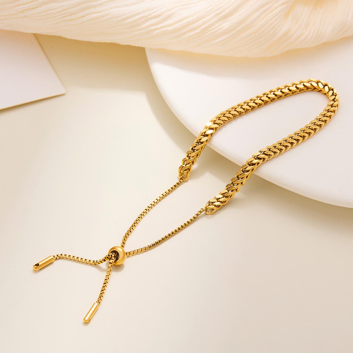 Stainless Steel Gold Color Chain Bracelet Women s Twist Paperclip Snake Chain Trendy Minimalist Zircon Gifts Wholesale 16-21 cm
Stainless Steel Gold Color Chain Bracelet Women s Twist Paperclip Snake Chain Trendy Minimalist Zircon Gifts Wholesale 16-21 cm