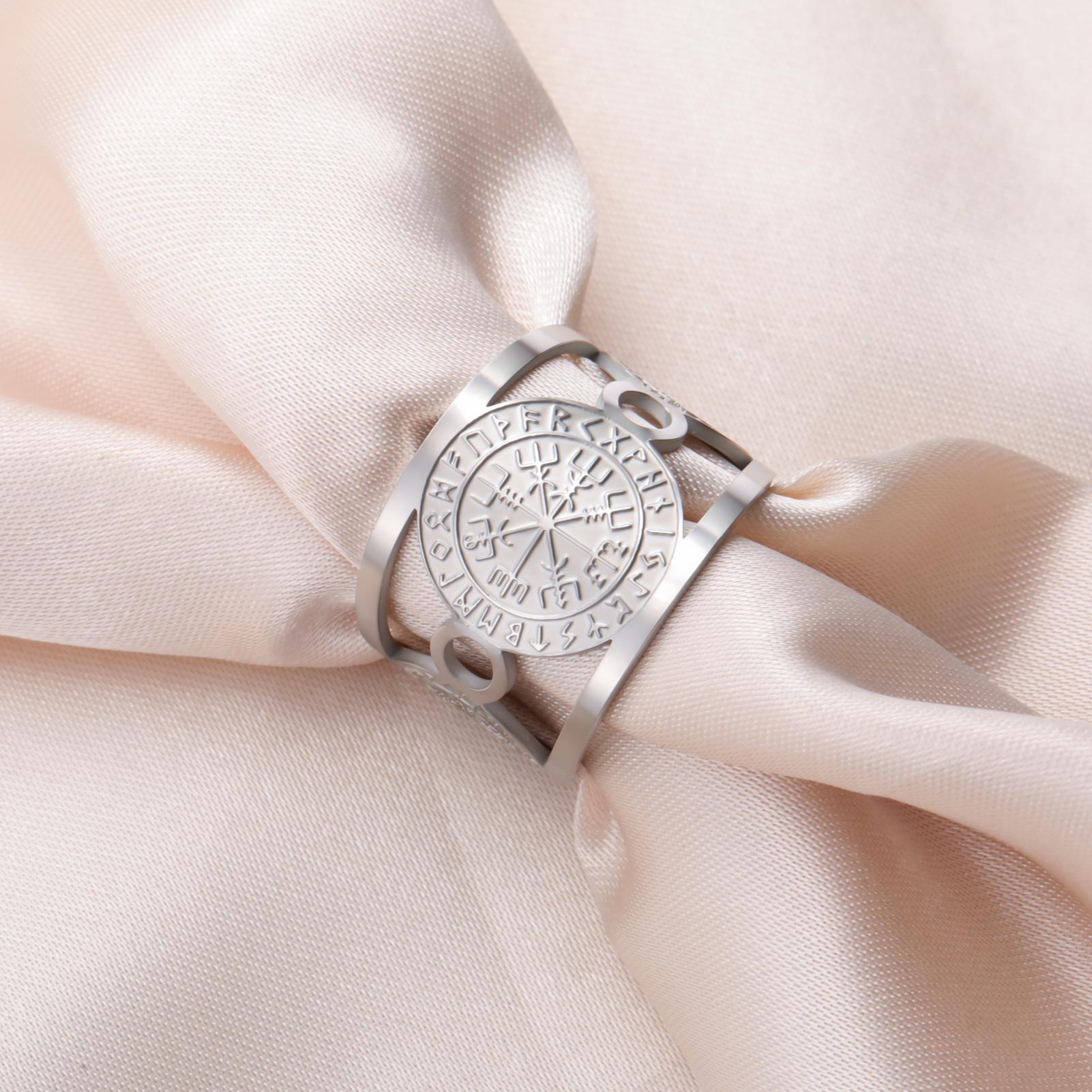 LIKGREAT Viking Runes Ring for Men Women Stainless Steel Vintage Nordic Compass Rings Norse Amulet Jewelry Gift Wholesale resizable
LIKGREAT Viking Runes Ring for Men Women Stainless Steel Vintage Nordic Compass Rings Norse Amulet Jewelry Gift Wholesale resizable