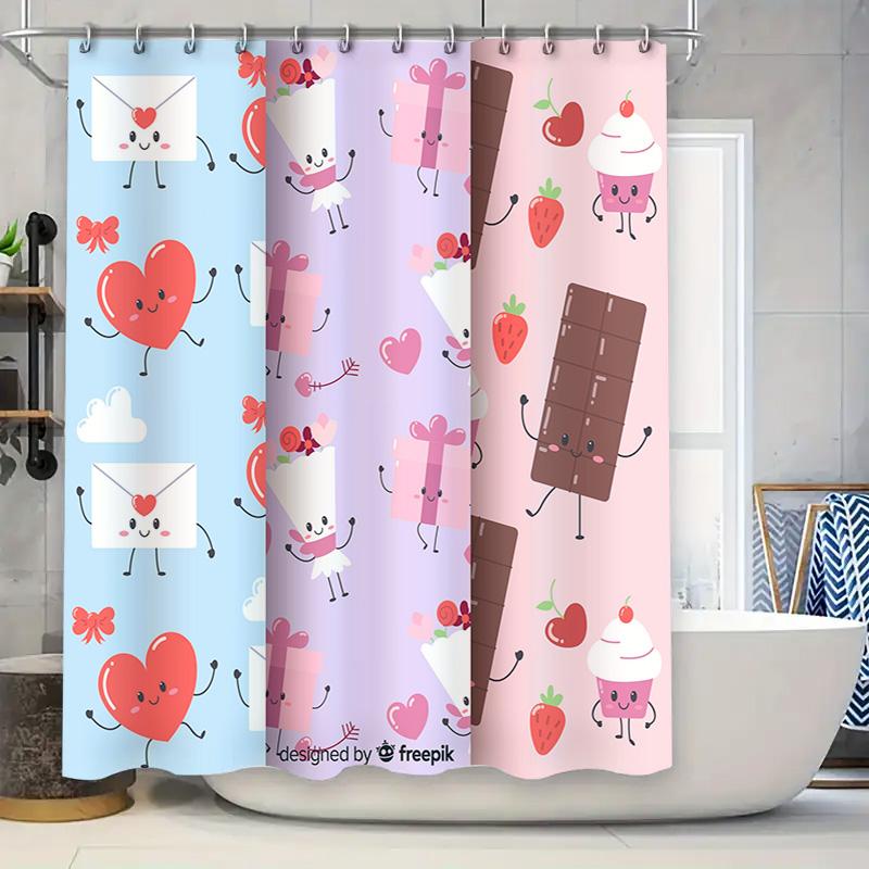 1 Set Cartoon Print Waterproof Shower Curtain Fabric Home Decor Waterproof Bathroom Decoration with Hooks (Pink) 90x180cm
1 Set Cartoon Print Waterproof Shower Curtain Fabric Home Decor Waterproof Bathroom Decoration with Hooks (Pink) 90x180cm