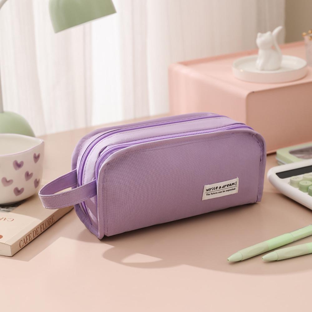 Portable Handheld Pen Bag Multi Layer Pen Pouch Simple Pencil Case Gift фіолетовий
Portable Handheld Pen Bag Multi Layer Pen Pouch Simple Pencil Case Gift фіолетовий