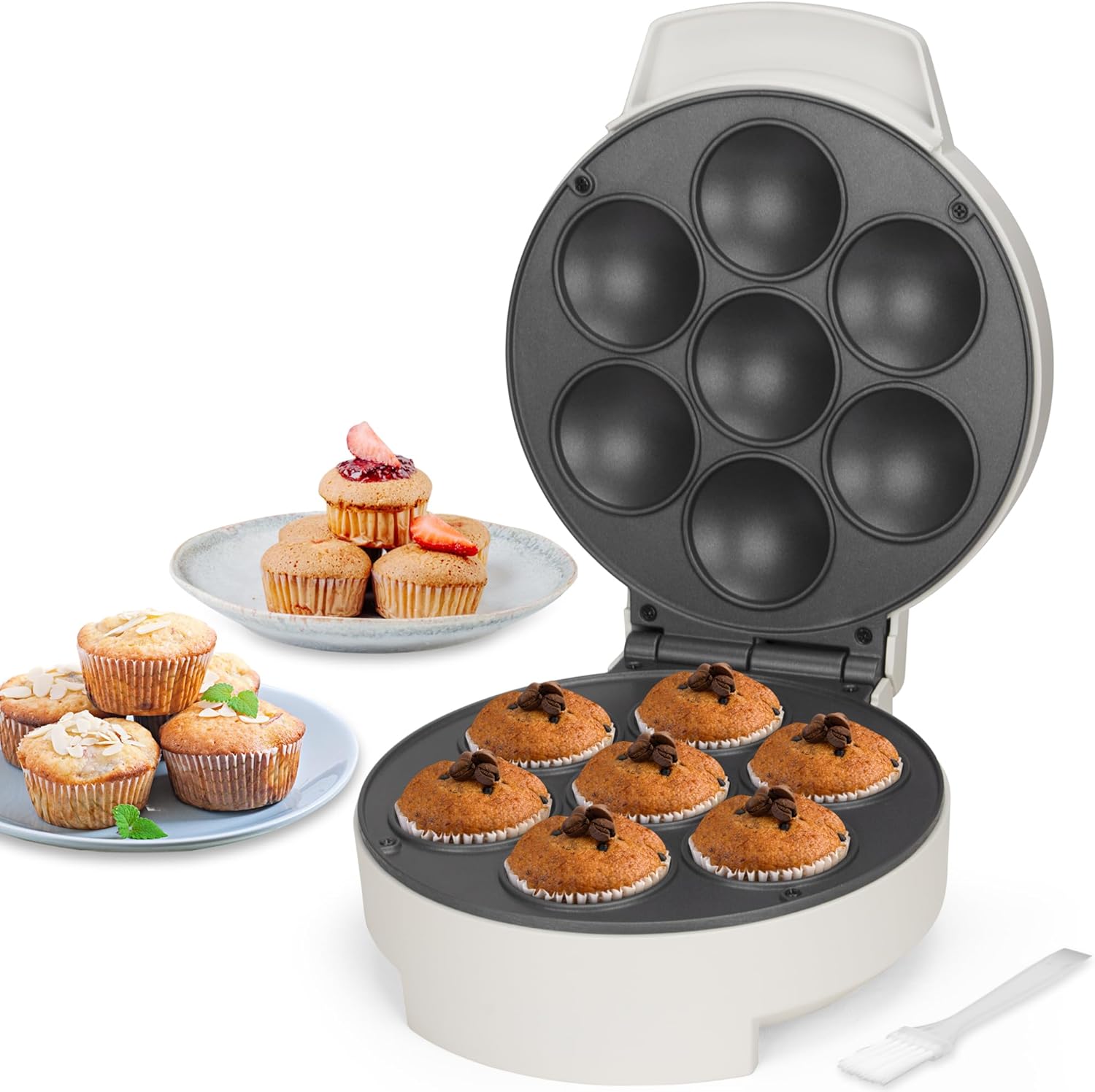 Mini Cupcake Maker Machine, Make 7 X 2.2 Inch Cupcakes Baking for Kids, Muffin Maker Machine, Baking Gadgets, United States
Mini Cupcake Maker Machine, Make 7 X 2.2 Inch Cupcakes Baking for Kids, Muffin Maker Machine, Baking Gadgets, United States