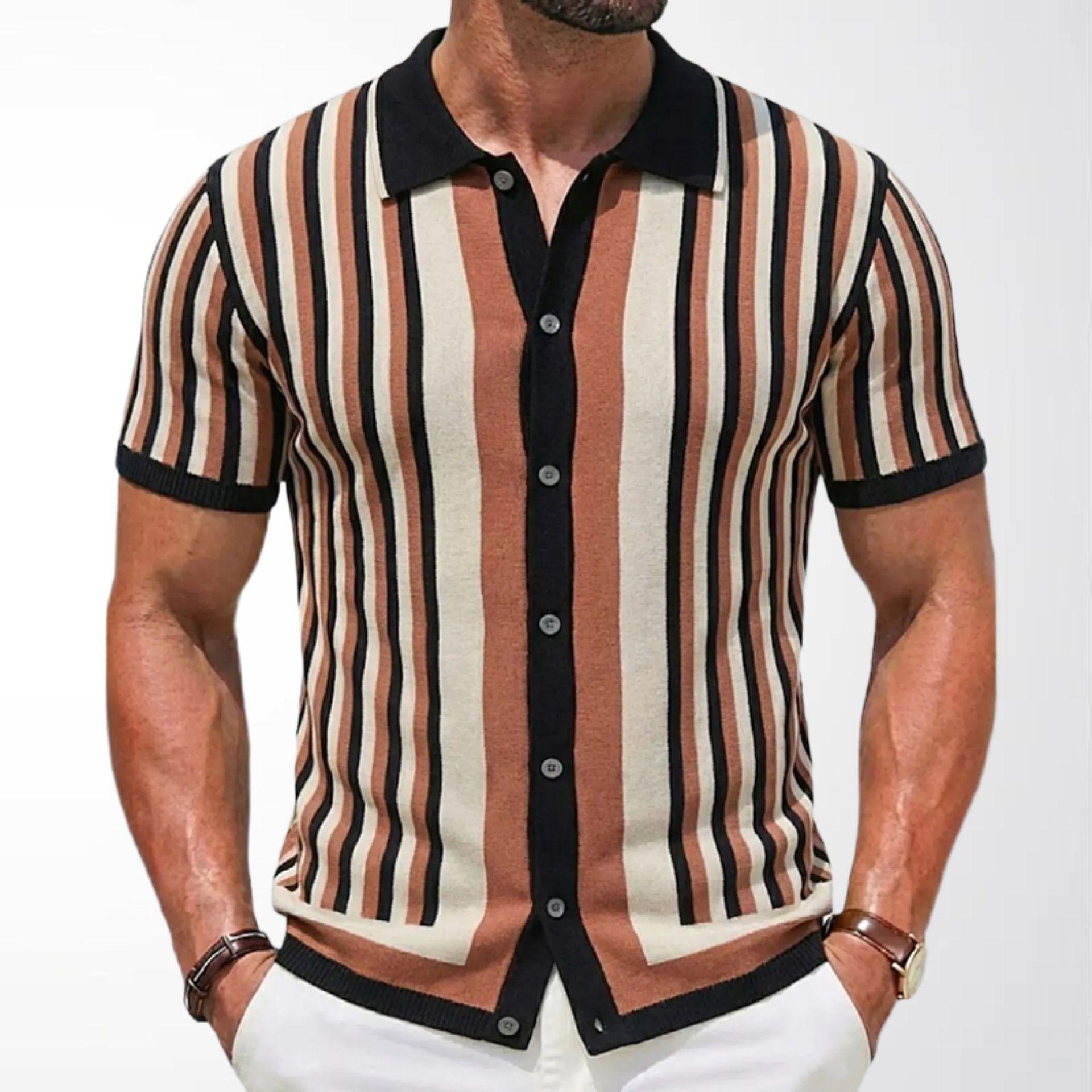 Men s Knitted Short Sleeve Shirts Casual Breathable Button Down Collared Striped Shirt Tops Summer Vacation Vintage Knit Golf Beach Shirts Top for Men 3XL
Men s Knitted Short Sleeve Shirts Casual Breathable Button Down Collared Striped Shirt Tops Summer Vacation Vintage Knit Golf Beach Shirts Top for Men 3XL