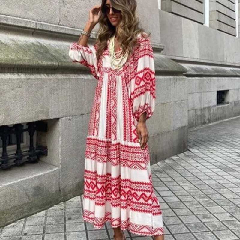 Женское платье больших размеров, женское свободное богемное платье с рукавами-фонариками и круглым вырезом 2XL
Женское платье больших размеров, женское свободное богемное платье с рукавами-фонариками и круглым вырезом 2XL