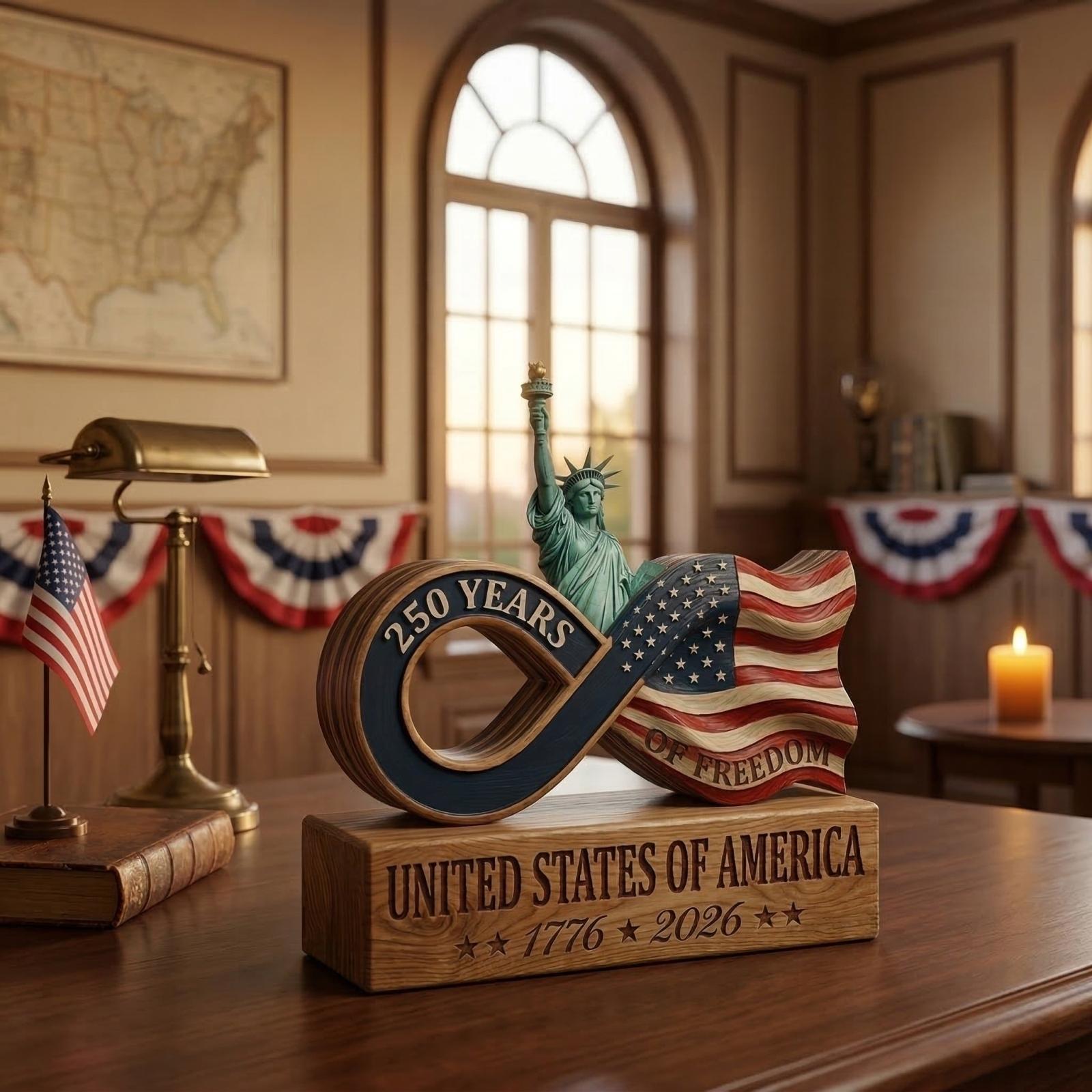 250th Anniversary Bell Ornament United States of America Desktop Decoration Commemorative Sculpture 1776 to 2026 Historical Patriotic Display One Size
250th Anniversary Bell Ornament United States of America Desktop Decoration Commemorative Sculpture 1776 to 2026 Historical Patriotic Display One Size