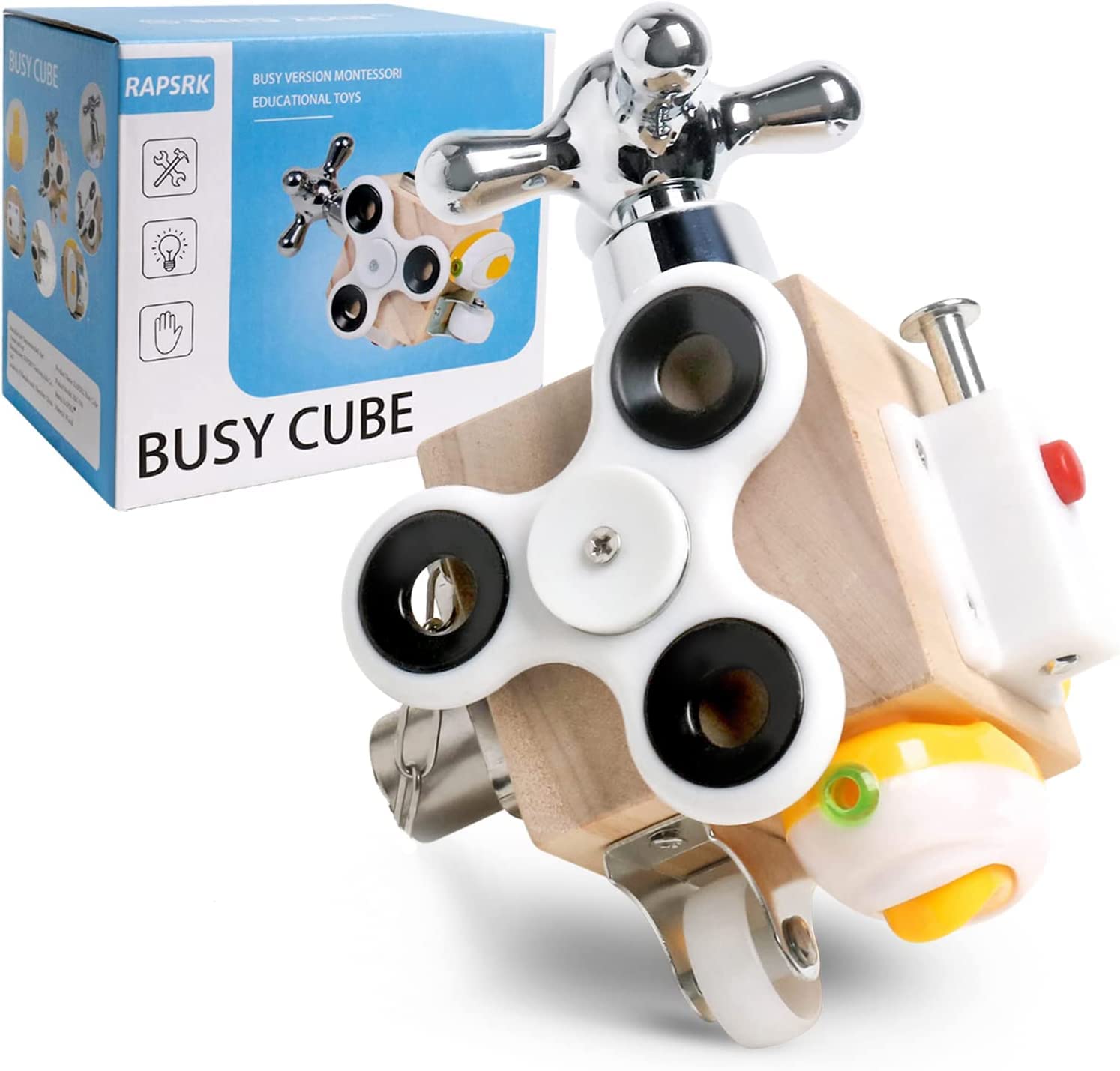 Wooden Busy Blocks Imagination Montessori Educational Toys Interactive Building Board Preschool Fun Early Childhood Education Colorful Lock Box Lock білий
Wooden Busy Blocks Imagination Montessori Educational Toys Interactive Building Board Preschool Fun Early Childhood Education Colorful Lock Box Lock білий