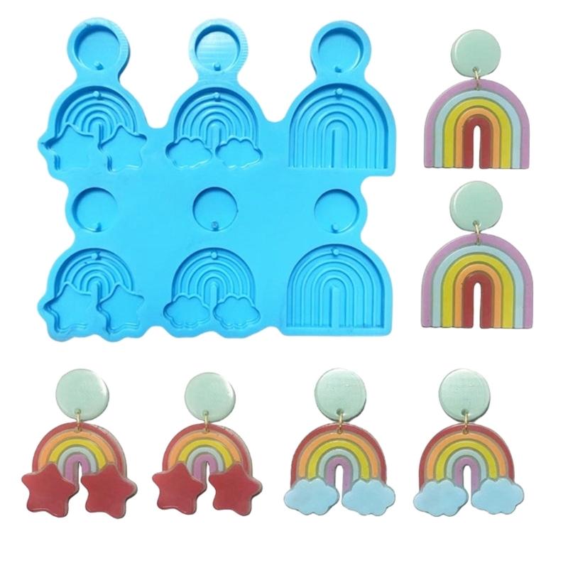 Rainbow Earring Mold Geometrical Earrings Epoxy Resin Mold Hanging Pendant Silicone Mould Necklace Keychain Jewelry
Rainbow Earring Mold Geometrical Earrings Epoxy Resin Mold Hanging Pendant Silicone Mould Necklace Keychain Jewelry