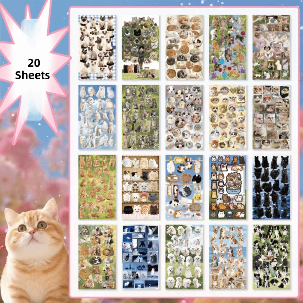 New Cute Cat & Dog Paper Stickers Book Art DIY Laptop Decal 20 Sheets Cartoon Phone Graffiti Sticker For Journal Scrapbook
New Cute Cat & Dog Paper Stickers Book Art DIY Laptop Decal 20 Sheets Cartoon Phone Graffiti Sticker For Journal Scrapbook