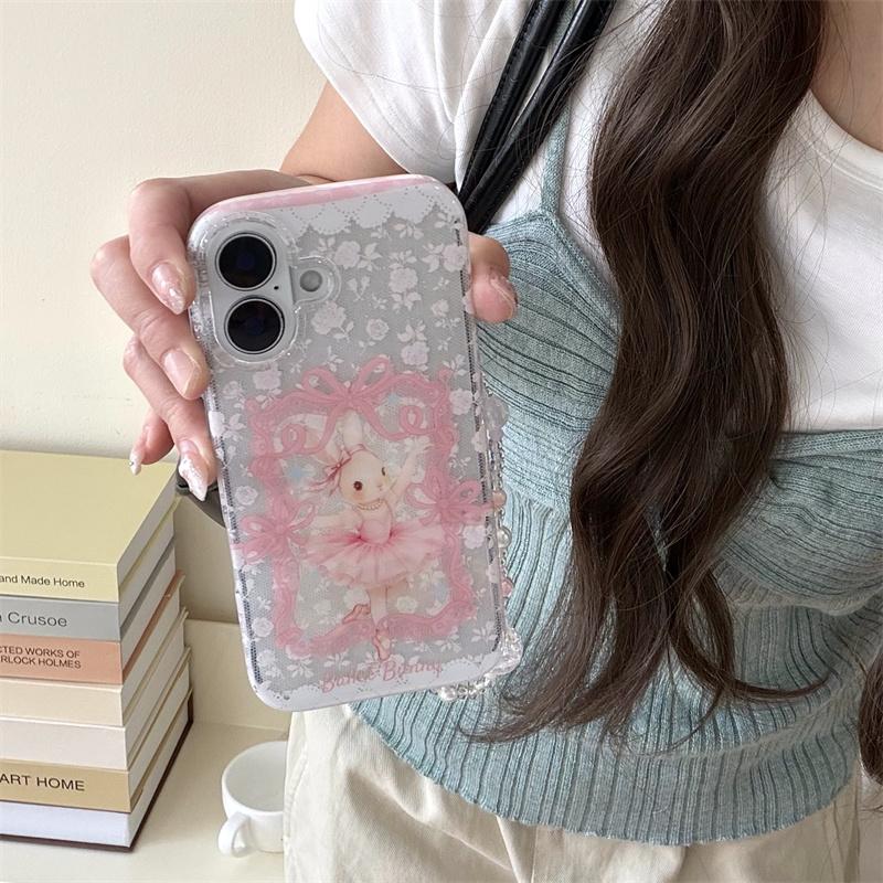 New 2026 INS Pink Ballet Bunny Lace Phone Case For iPhone 17 16 15 14 Pro Max with Rhinestone and Beaded Chain Shockproof Cover For iPhone 14
New 2026 INS Pink Ballet Bunny Lace Phone Case For iPhone 17 16 15 14 Pro Max with Rhinestone and Beaded Chain Shockproof Cover For iPhone 14