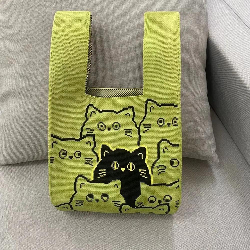Knit Knitted Handbag New High-capacity Love Tote Bag Knot Wrist Bag Student темно-зеленого
Knit Knitted Handbag New High-capacity Love Tote Bag Knot Wrist Bag Student темно-зеленого