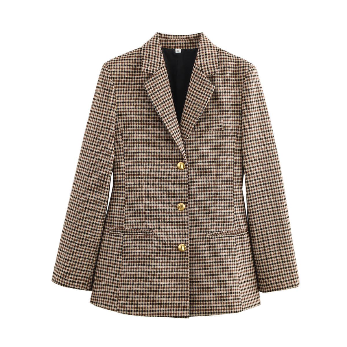 2025 Spring Women s Plaid Suit Jacket with Belt - European & American Slim-fit, Turn-down Collar Fashion Small
2025 Spring Women s Plaid Suit Jacket with Belt - European & American Slim-fit, Turn-down Collar Fashion Small