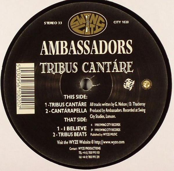 12inch Record AMBASSADORS - Tribus Cantare CITY1020 Swing City Reco 1998 UK Dance & Electronica Used
12inch Record AMBASSADORS - Tribus Cantare CITY1020 Swing City Reco 1998 UK Dance & Electronica Used