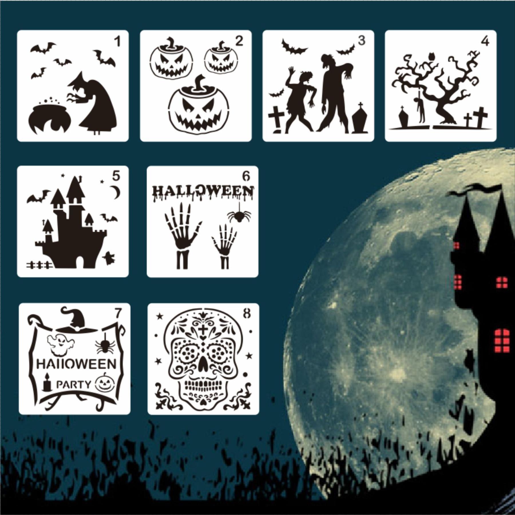 8pcs/set, 13*13cm/5.12*5.12 Inches, Holiday Model Handbook Templates, Halloween Templates, Skeleton Drawing Boards, Scrapbooking Decorations 8pcs білий
8pcs/set, 13*13cm/5.12*5.12 Inches, Holiday Model Handbook Templates, Halloween Templates, Skeleton Drawing Boards, Scrapbooking Decorations 8pcs білий