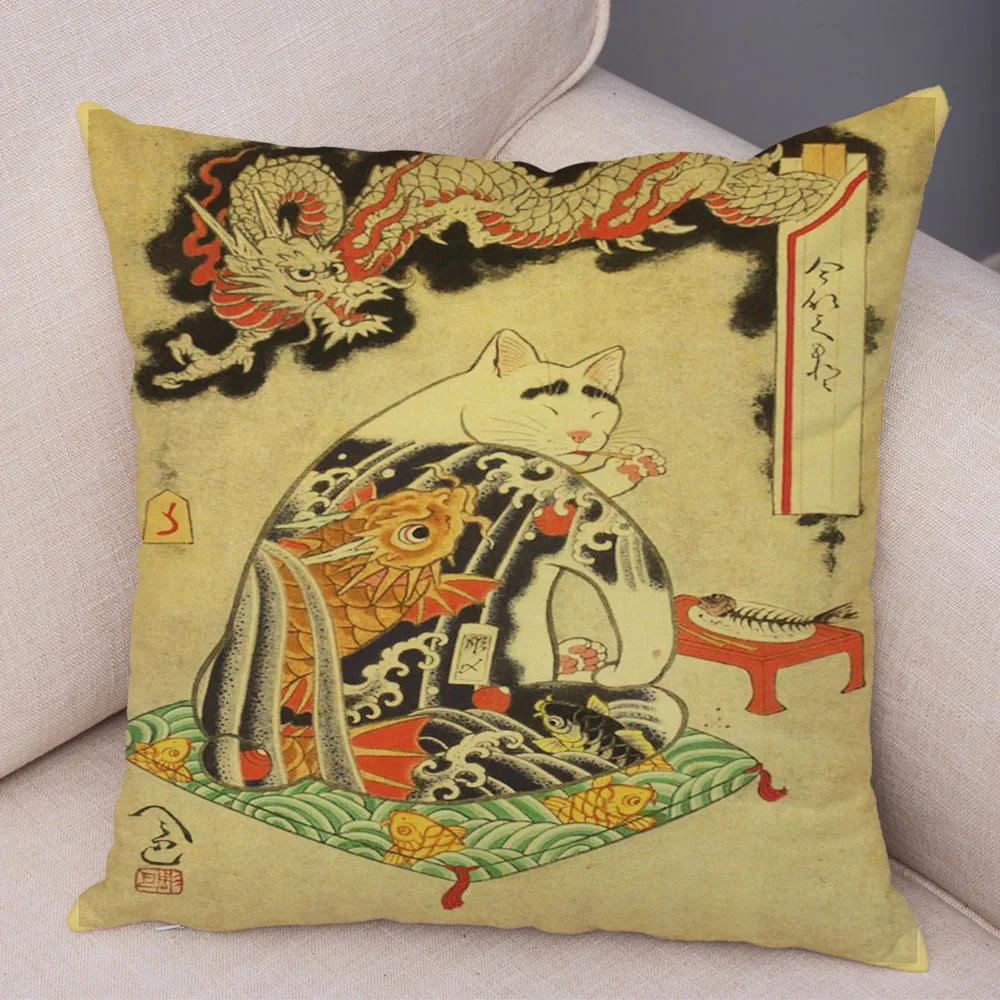 Винтажный японский самурайский кот, тату, наволочка, декор, ретро наволочка с изображением животных, диван, домашний автомобиль 16x16Inch
Винтажный японский самурайский кот, тату, наволочка, декор, ретро наволочка с изображением животных, диван, домашний автомобиль 16x16Inch