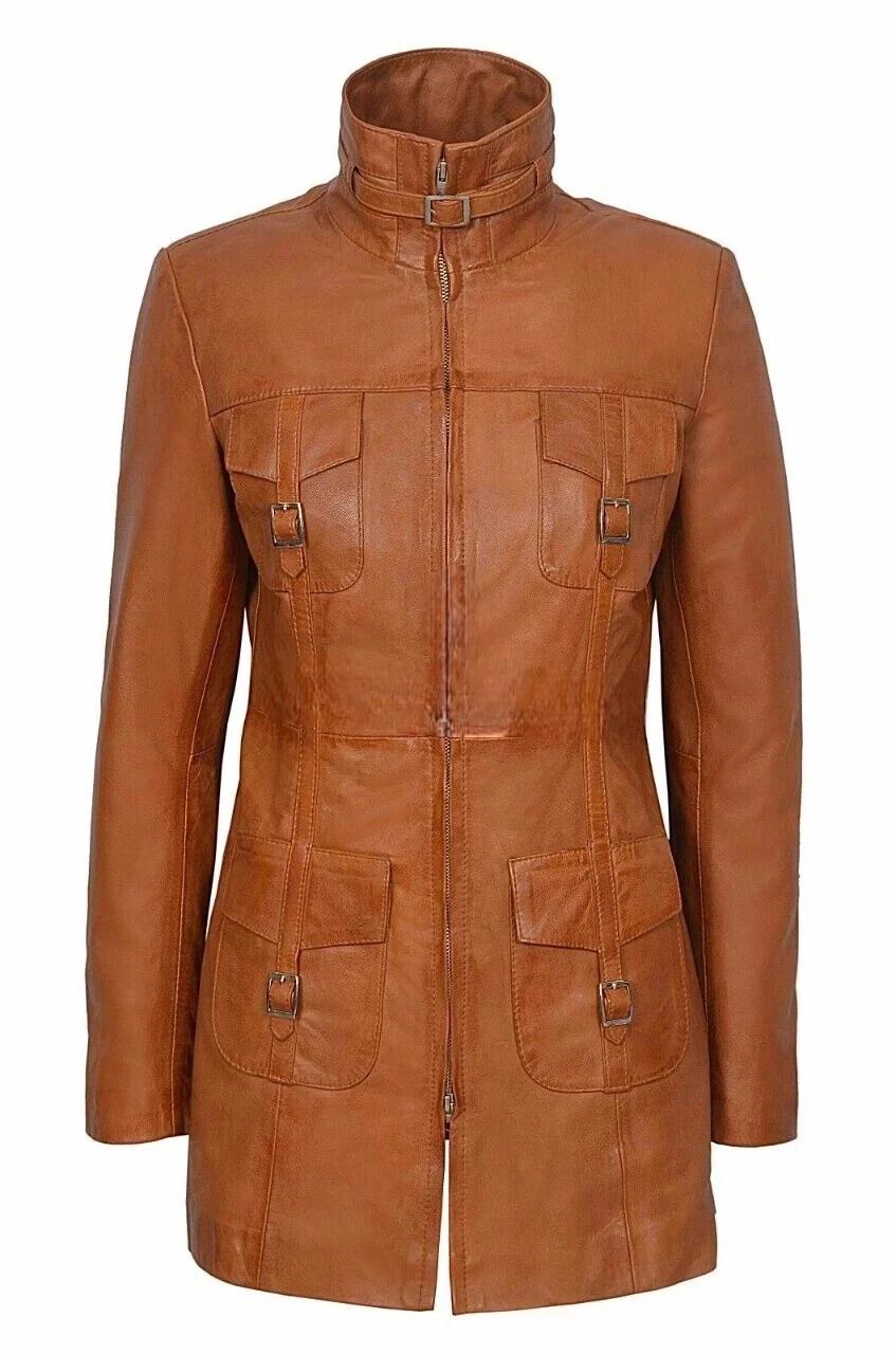 New Women Trench Coat Brown Handmade Leather Lambskin Genuine Stylish Casual Fit Soft 3XL коричневий
New Women Trench Coat Brown Handmade Leather Lambskin Genuine Stylish Casual Fit Soft 3XL коричневий