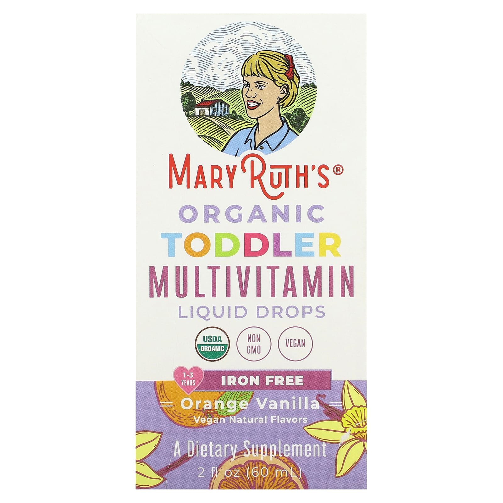 MaryRuth s, Organic Infant, мультивітамінні рідкі краплі, вік 1-3 роки, апельсин, ваніль, 2 рідких унції (60 мл)
MaryRuth s, Organic Infant, мультивітамінні рідкі краплі, вік 1-3 роки, апельсин, ваніль, 2 рідких унції (60 мл)