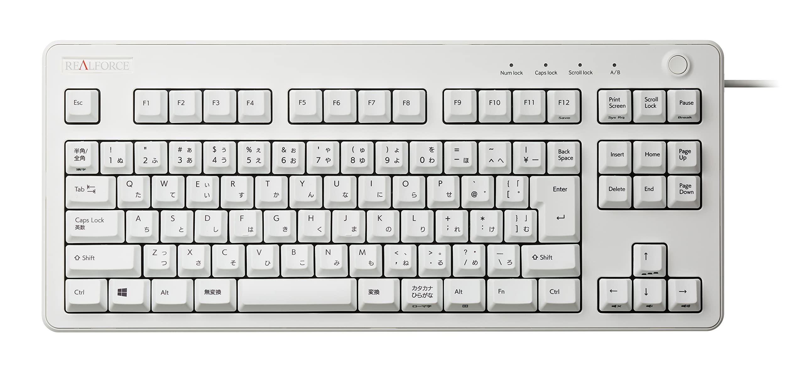 REALFORCE R3 Wired Keyboard, Tenkeyless, 45g, Japanese Layout, White, R3UC21
REALFORCE R3 Wired Keyboard, Tenkeyless, 45g, Japanese Layout, White, R3UC21