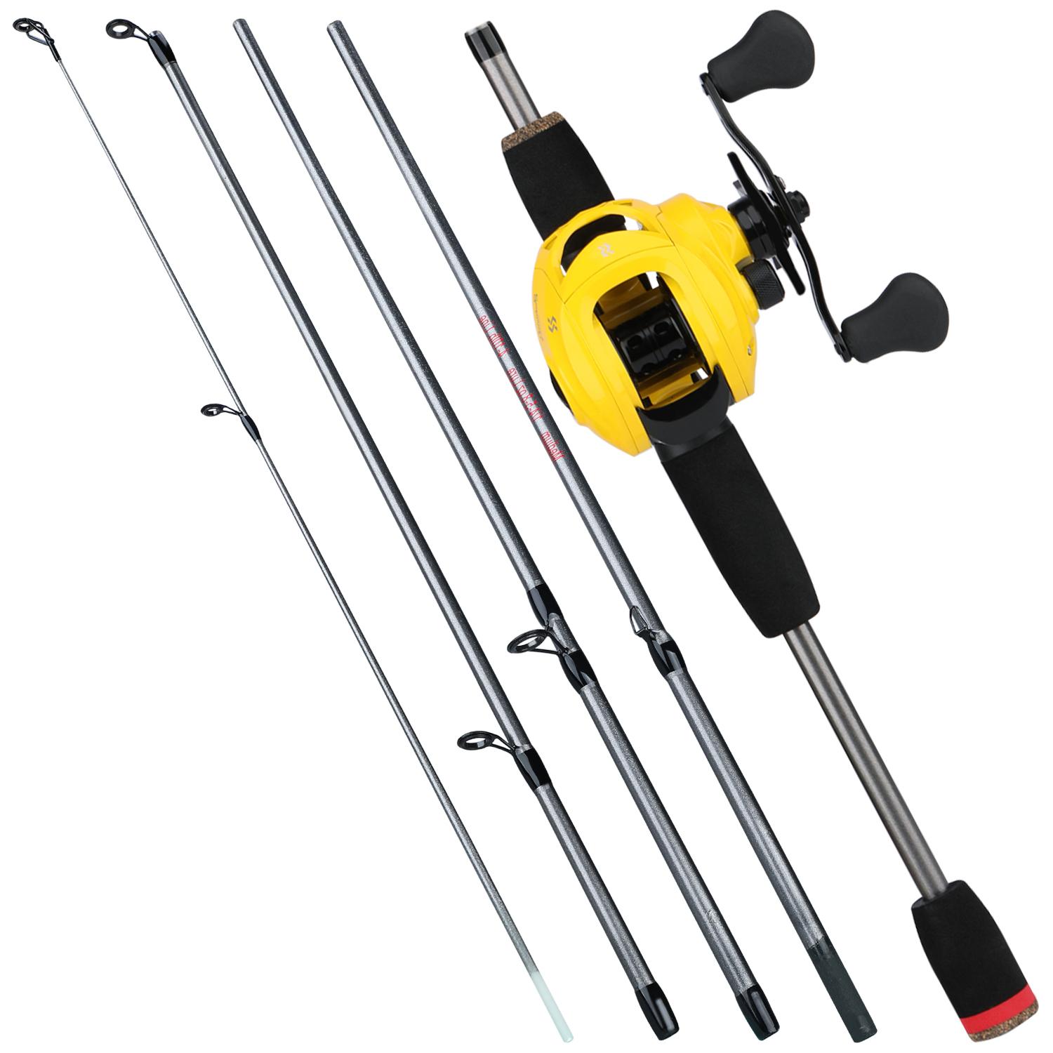 Sougayilang New Fishing Reel Reel Combo Portable 5 Sections 170CM Lure Fishing Set and 17+1BB Baitcasting Reel Set Right hand жовтий/чорний
Sougayilang New Fishing Reel Reel Combo Portable 5 Sections 170CM Lure Fishing Set and 17+1BB Baitcasting Reel Set Right hand жовтий/чорний