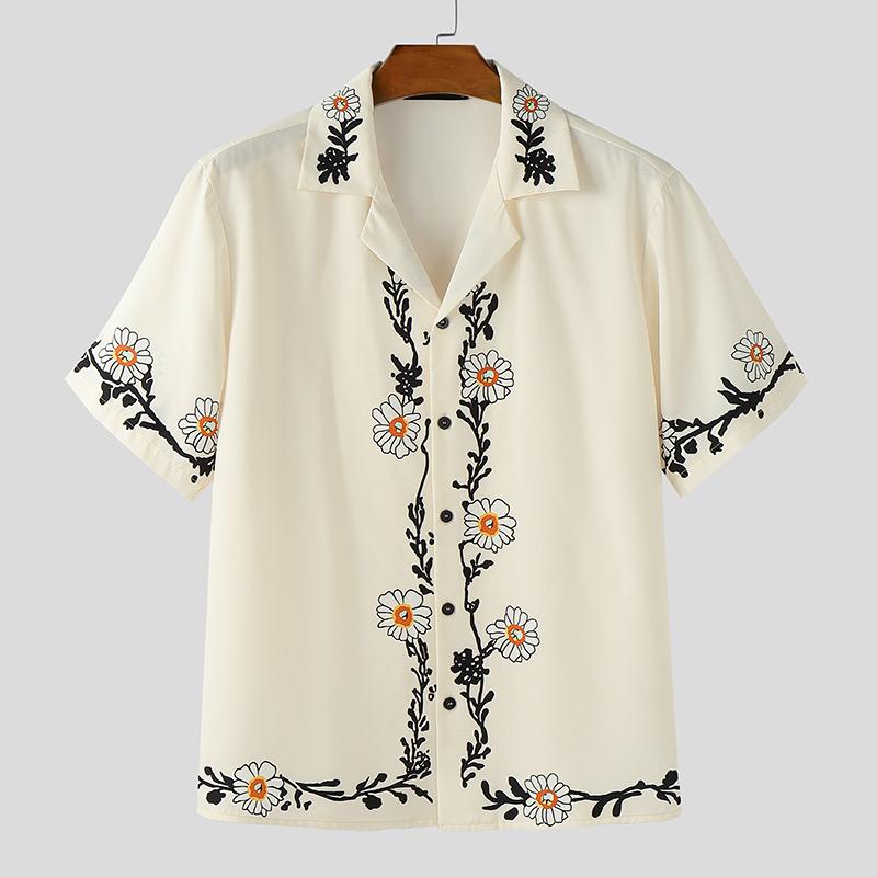 INCERUN Summer Men Lapel Neck Short Sleeve Floral Print Casual Holiday Shirts
INCERUN Summer Men Lapel Neck Short Sleeve Floral Print Casual Holiday Shirts