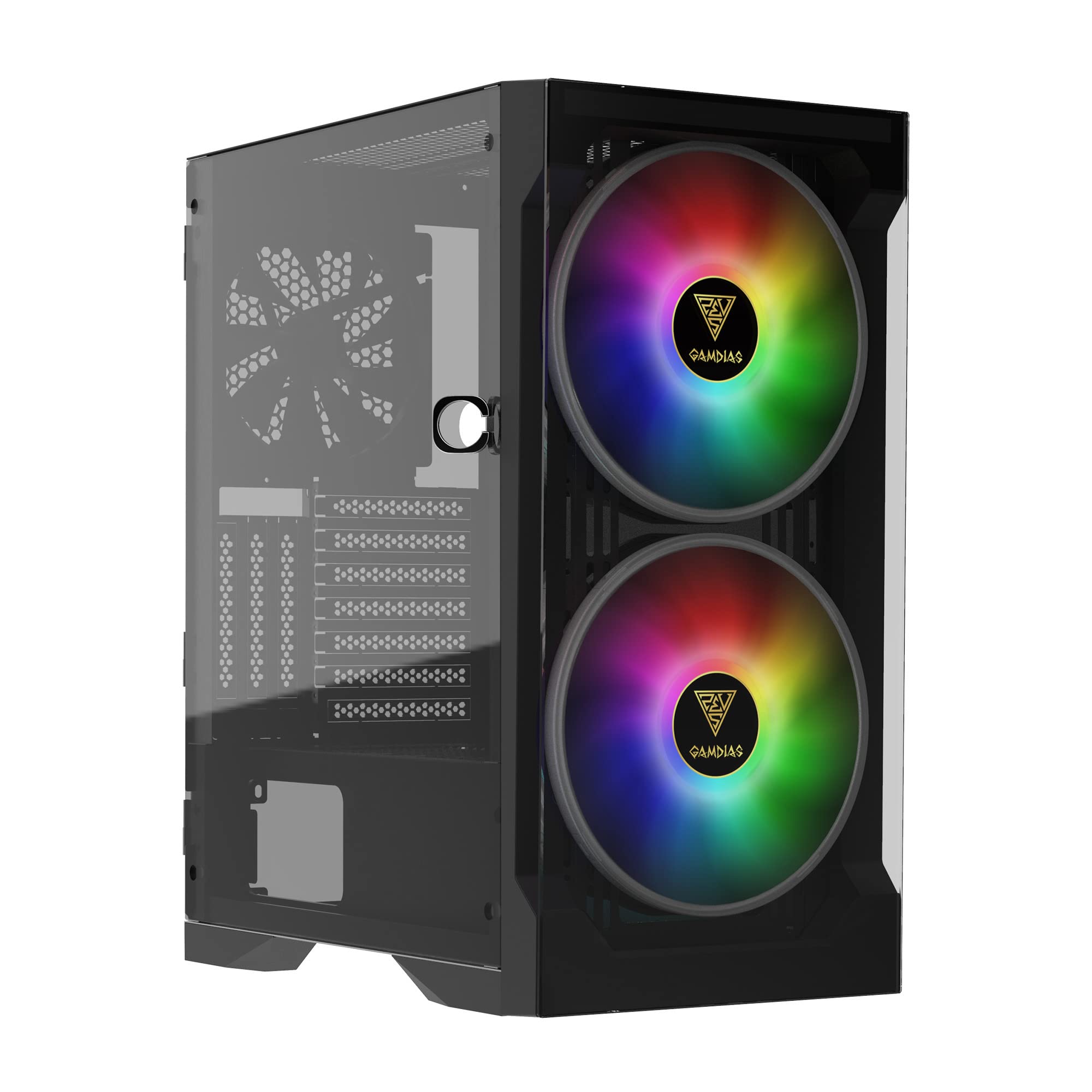 GAMDIAS Apollo E2 Elite Gaming Case Mid Tower ATX 2 x 200 мм вентилятор ARGB Трапецієподібна панель із загартованого скла Інструменти не потрібні Встановлення Загартоване скло
GAMDIAS Apollo E2 Elite Gaming Case Mid Tower ATX 2 x 200 мм вентилятор ARGB Трапецієподібна панель із загартованого скла Інструменти не потрібні Встановлення Загартоване скло