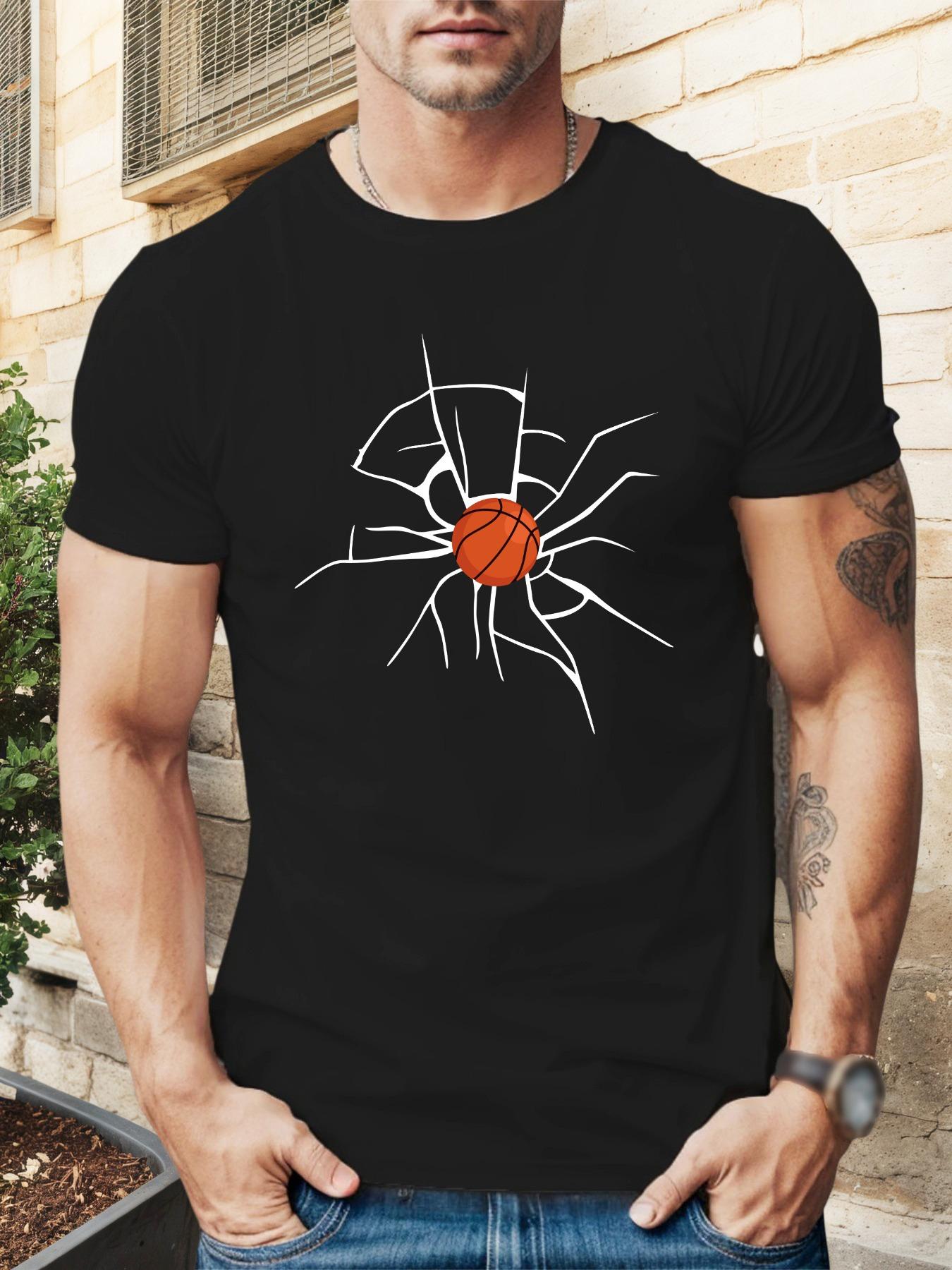 Basketball Breaking Through Wall Graphic T-shirt - Summer Casual Short Sleeve Round Neck Tee M
Basketball Breaking Through Wall Graphic T-shirt - Summer Casual Short Sleeve Round Neck Tee M