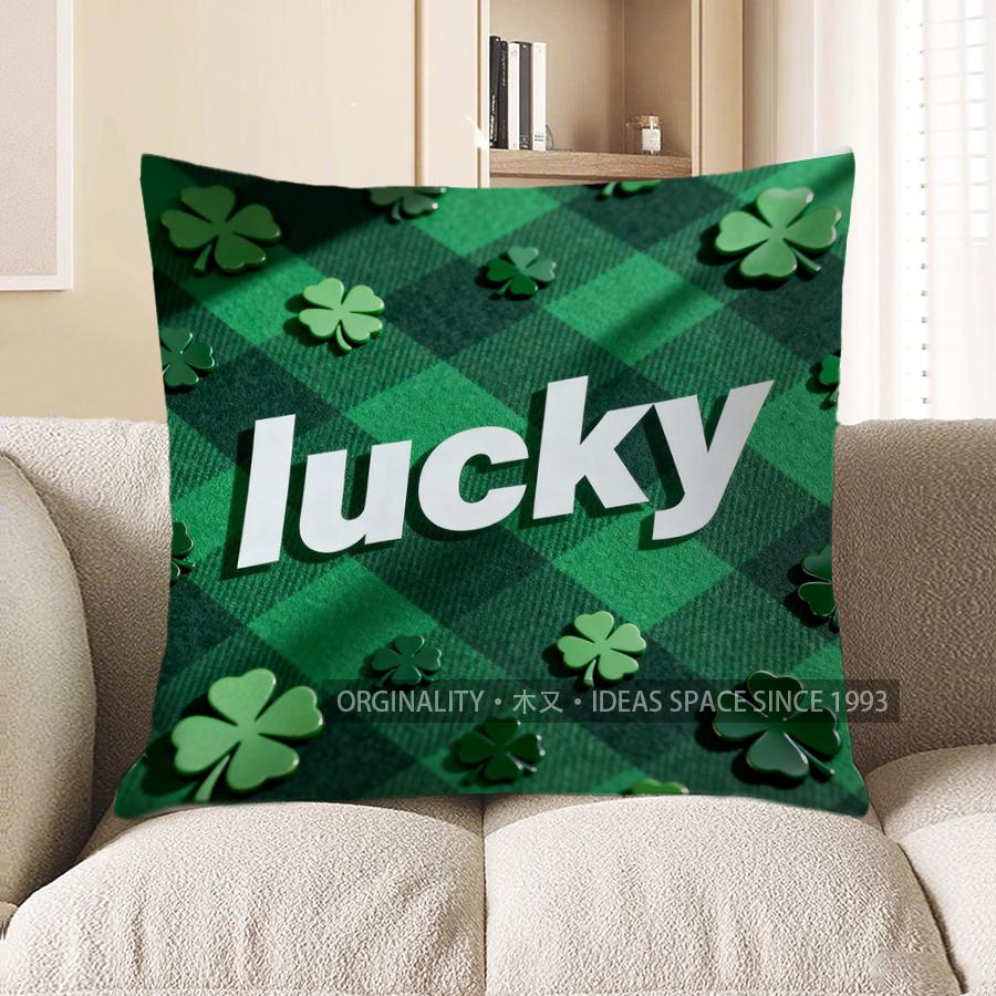 2D Lucky Green Checker And Shamrock Throw Pillow Pattern Cushion Cover Suitable For Sofa Bedroom Car Pillow Cover 40x40cm
2D Lucky Green Checker And Shamrock Throw Pillow Pattern Cushion Cover Suitable For Sofa Bedroom Car Pillow Cover 40x40cm