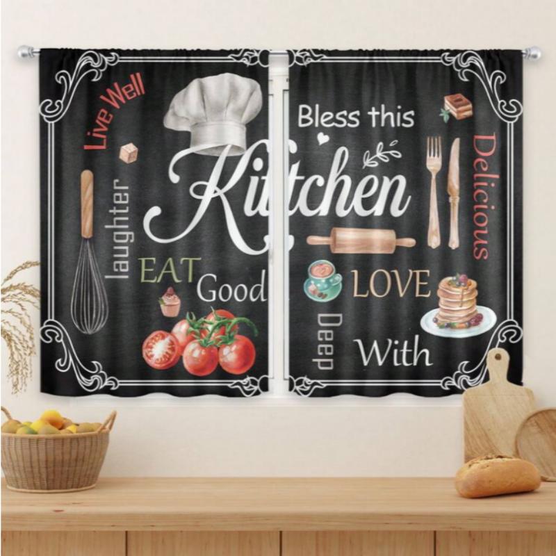 2 шт. Черные кухонные принадлежности с принтом шторы, несколько размеров 42*84, домашний декор, декор комнаты 14Wx39L(35x100CM)x2
2 шт. Черные кухонные принадлежности с принтом шторы, несколько размеров 42*84, домашний декор, декор комнаты 14Wx39L(35x100CM)x2