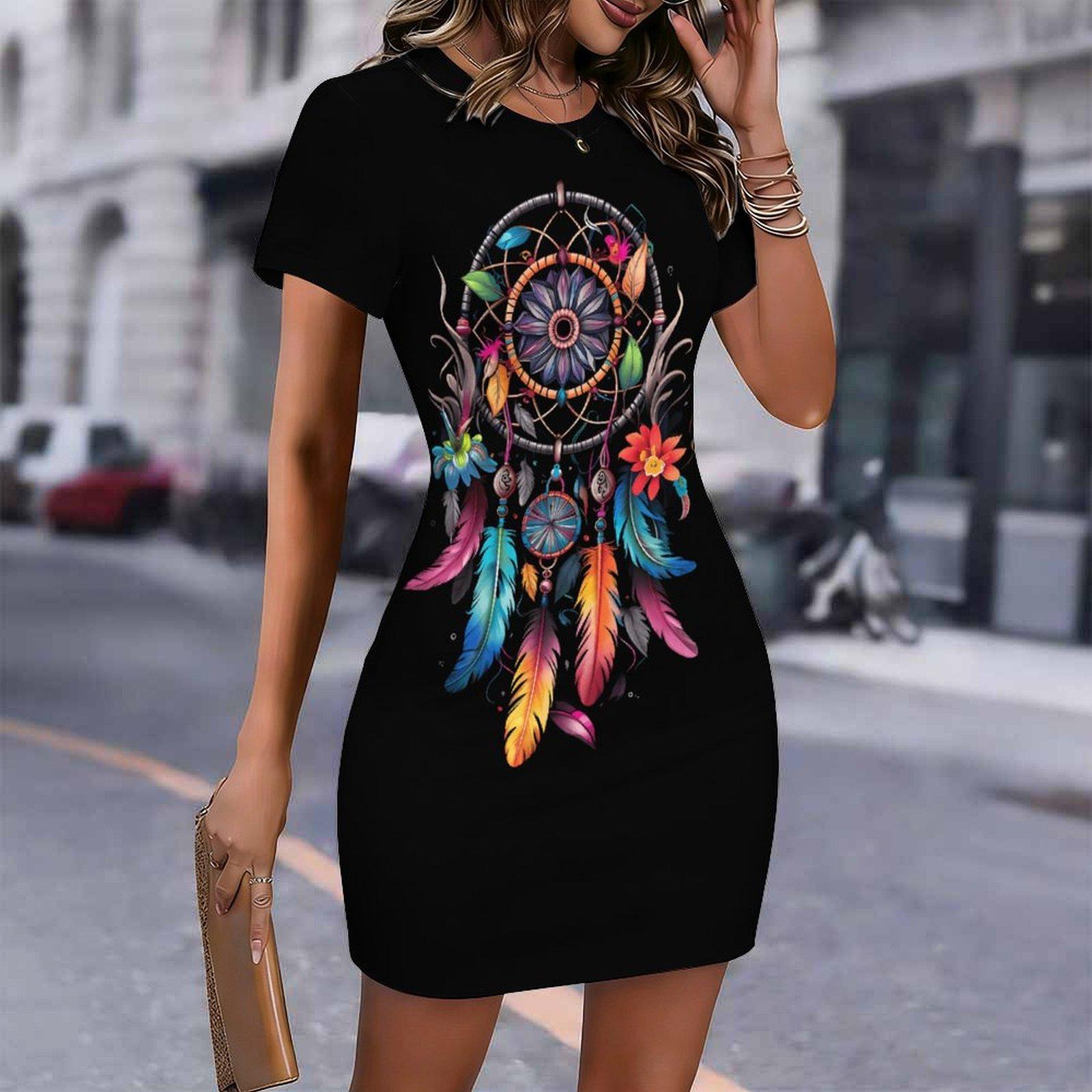 Fashion Womens Loose Abstract Pattern Print O Neck Short Sleeve Loose Streetwear A-line Dress S чёрный
Fashion Womens Loose Abstract Pattern Print O Neck Short Sleeve Loose Streetwear A-line Dress S чёрный