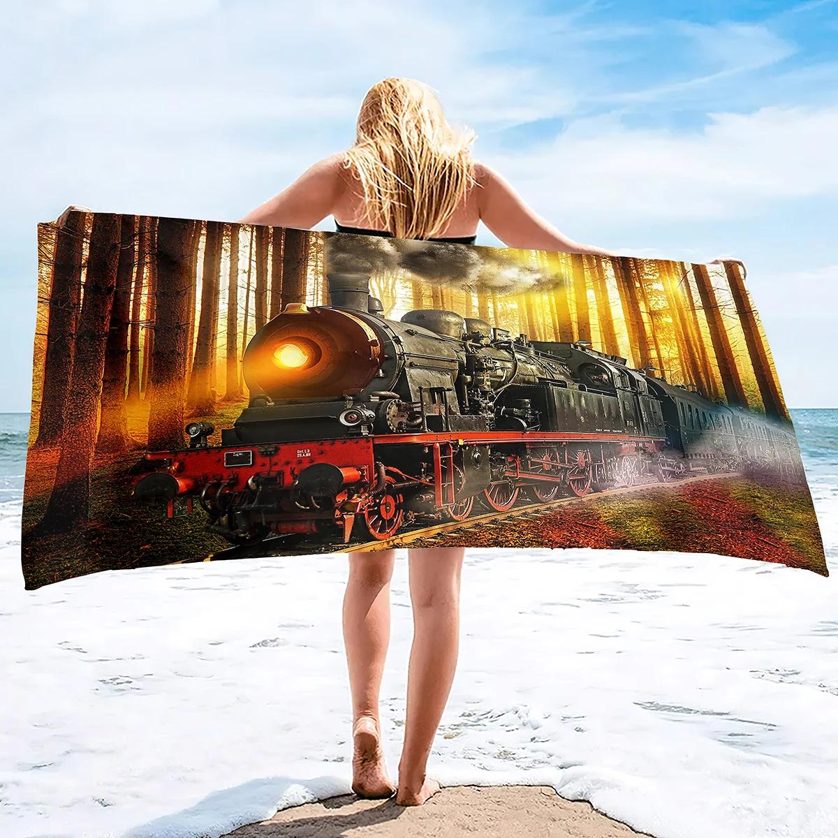 Retro Steam Train Beach Towel Quick Dry Microfiber Beach Towels Lightweight Large Pool Towel for Swimming Camping Gym Travel W30*H60(CM)
Retro Steam Train Beach Towel Quick Dry Microfiber Beach Towels Lightweight Large Pool Towel for Swimming Camping Gym Travel W30*H60(CM)