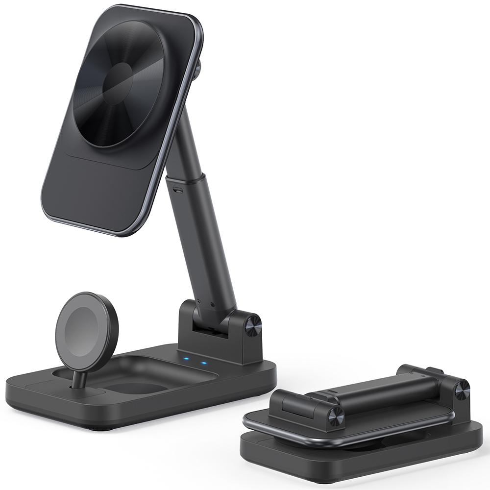 V16 3-in-1 Magnetic Wireless Charger Aluminum Alloy Phone Watch Earphone Desktop Charging Stand Black
V16 3-in-1 Magnetic Wireless Charger Aluminum Alloy Phone Watch Earphone Desktop Charging Stand Black