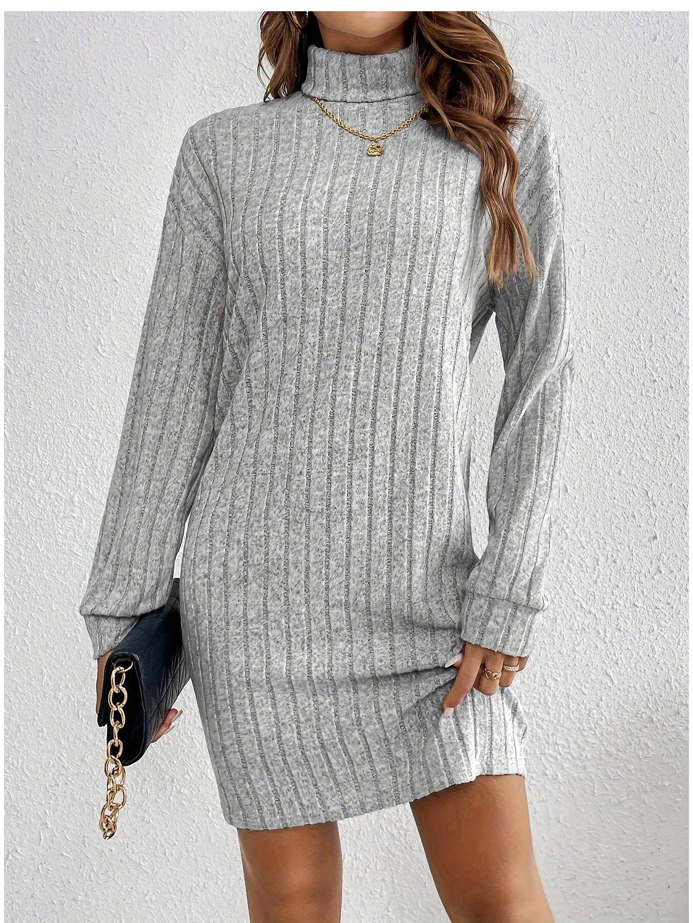 Women s Mid-Length Brushed Stripe Autumn Dress - High Neck, Long Sleeve Style XXL світло-сірий колір
Women s Mid-Length Brushed Stripe Autumn Dress - High Neck, Long Sleeve Style XXL світло-сірий колір