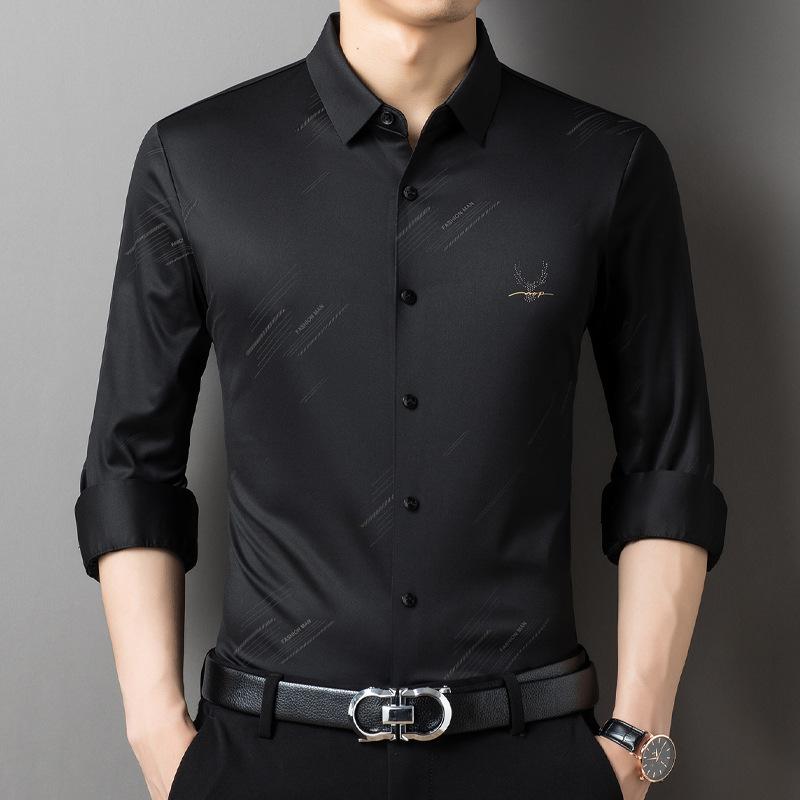 Новая мужская осенняя однотонная рубашка с лацканами и длинным рукавом, модная корейская повседневная мужская рубашка 4XL
Новая мужская осенняя однотонная рубашка с лацканами и длинным рукавом, модная корейская повседневная мужская рубашка 4XL