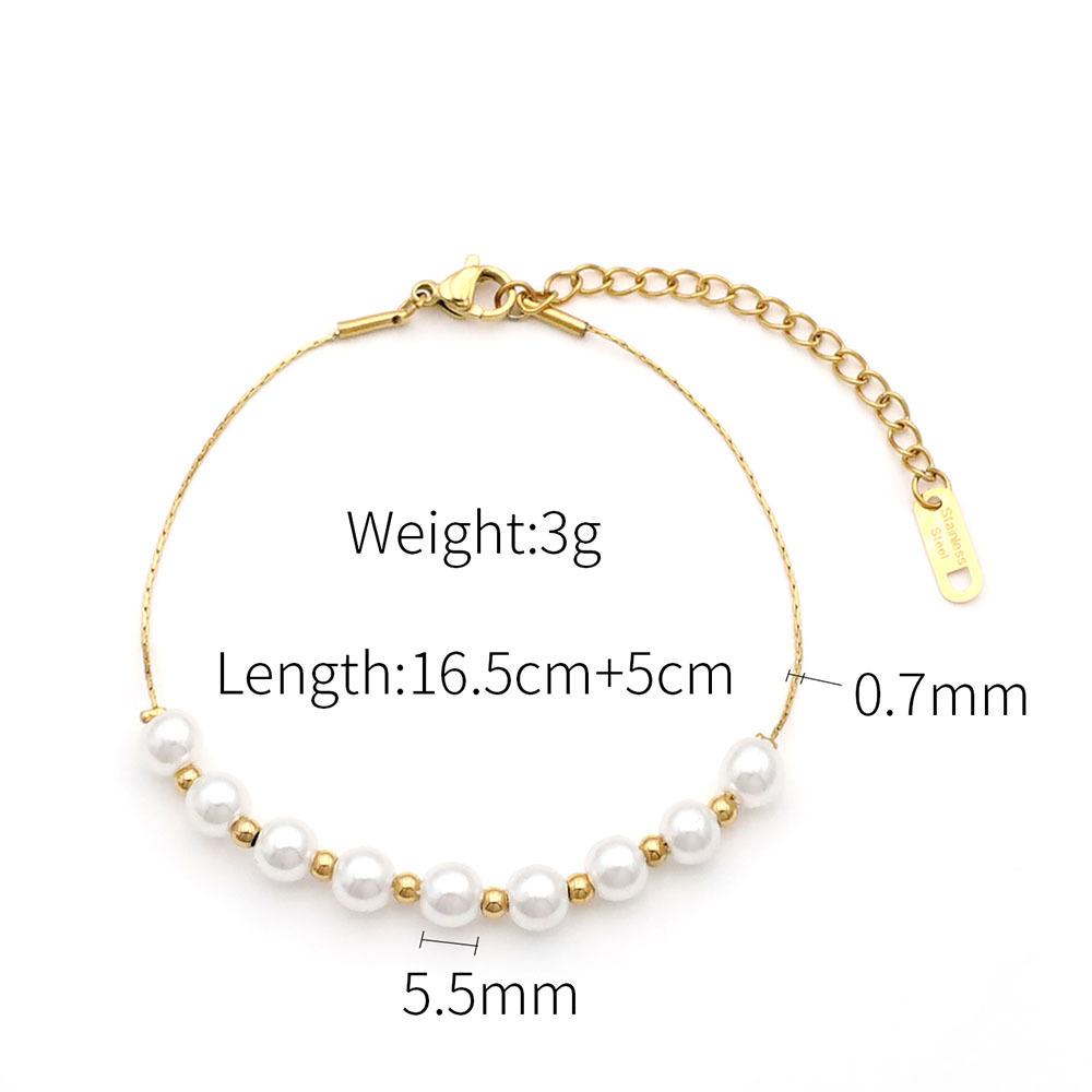 Fashion Light Luxury Titanium Steel Pearl Bracelet Women S Personality Simple 18K Gold-Plated Jewelry Beads Do Not Fade
Fashion Light Luxury Titanium Steel Pearl Bracelet Women S Personality Simple 18K Gold-Plated Jewelry Beads Do Not Fade