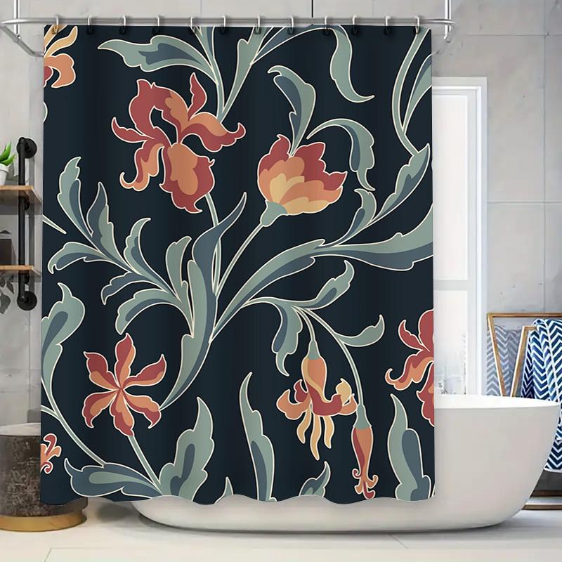 Stylish Floral Shower Curtain For Bathroom Decor Waterproof Fabric With Hook Rings Multiple Sizes Available W60H190(CM)-1 Pcs
Stylish Floral Shower Curtain For Bathroom Decor Waterproof Fabric With Hook Rings Multiple Sizes Available W60H190(CM)-1 Pcs