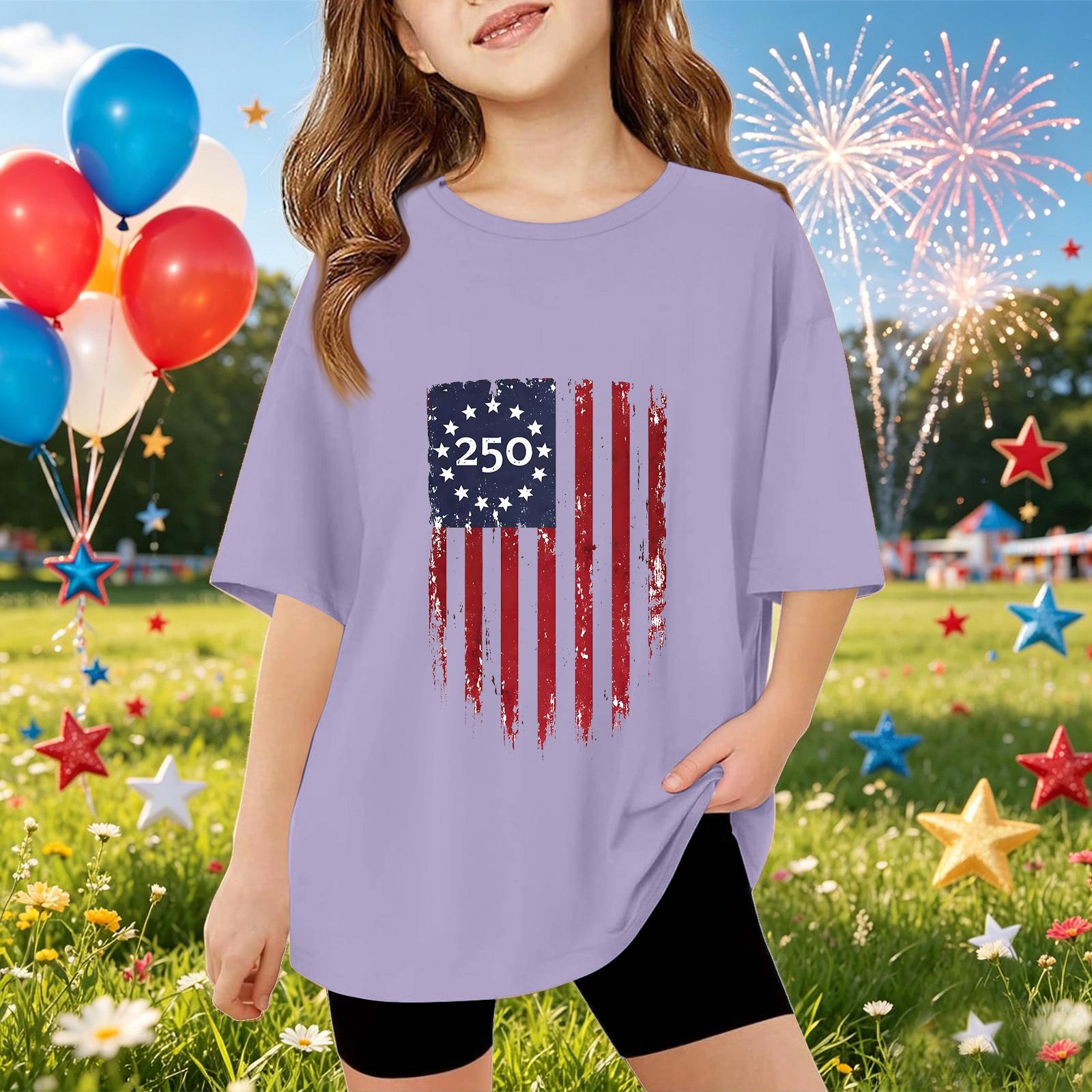 Kids Short Sleeve T Shirt 250th Independence Day Print Top Casual Fit Comfortable Cotton Blend Fabric Soft Texture 100 фиолетовый
Kids Short Sleeve T Shirt 250th Independence Day Print Top Casual Fit Comfortable Cotton Blend Fabric Soft Texture 100 фиолетовый