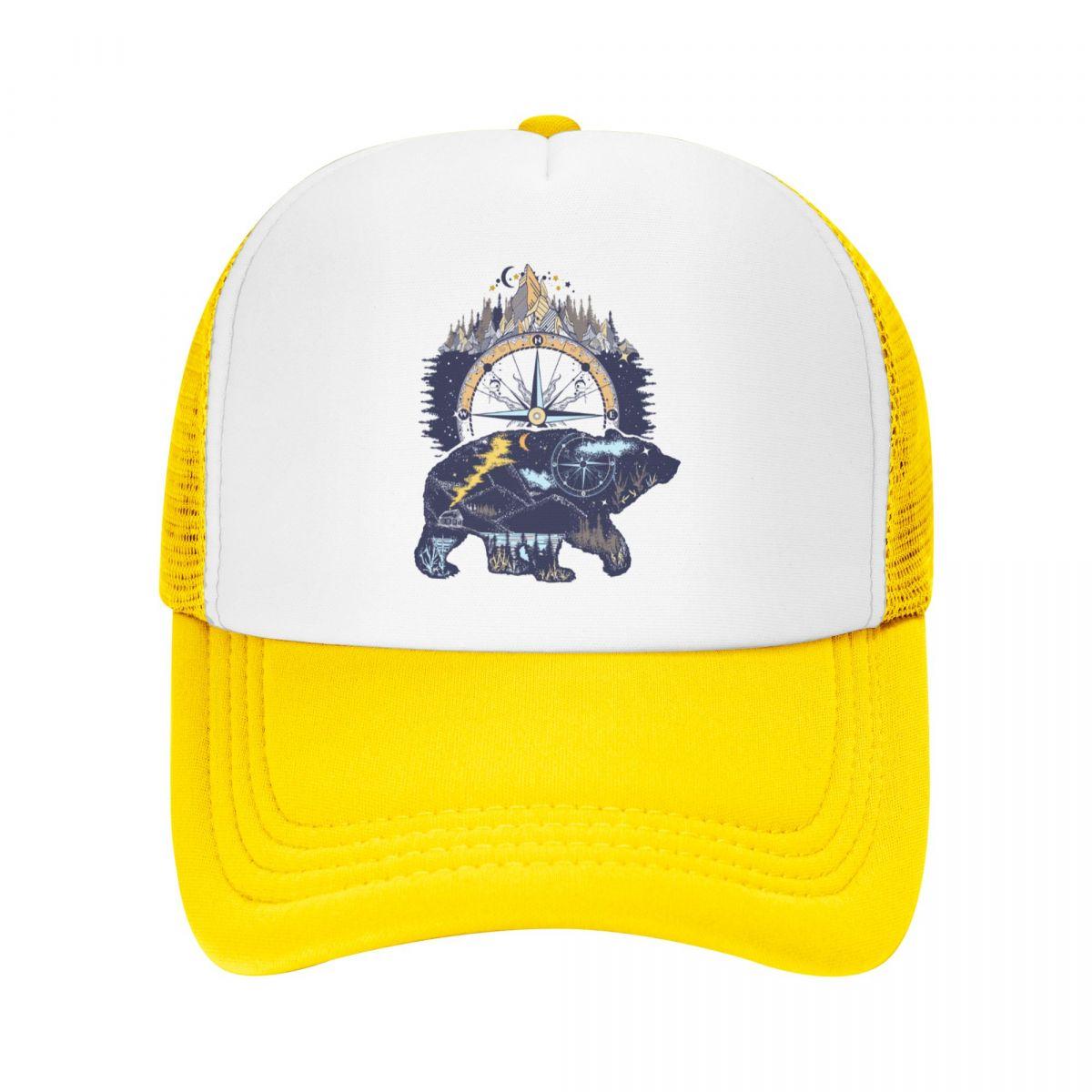 Бейсбольная кепка с компасом в стиле панк «Медведь и горы», WoUnisex, дышащая шляпа дальнобойщика, кепки Snapback для выступлений Trucker Hat
Бейсбольная кепка с компасом в стиле панк «Медведь и горы», WoUnisex, дышащая шляпа дальнобойщика, кепки Snapback для выступлений Trucker Hat