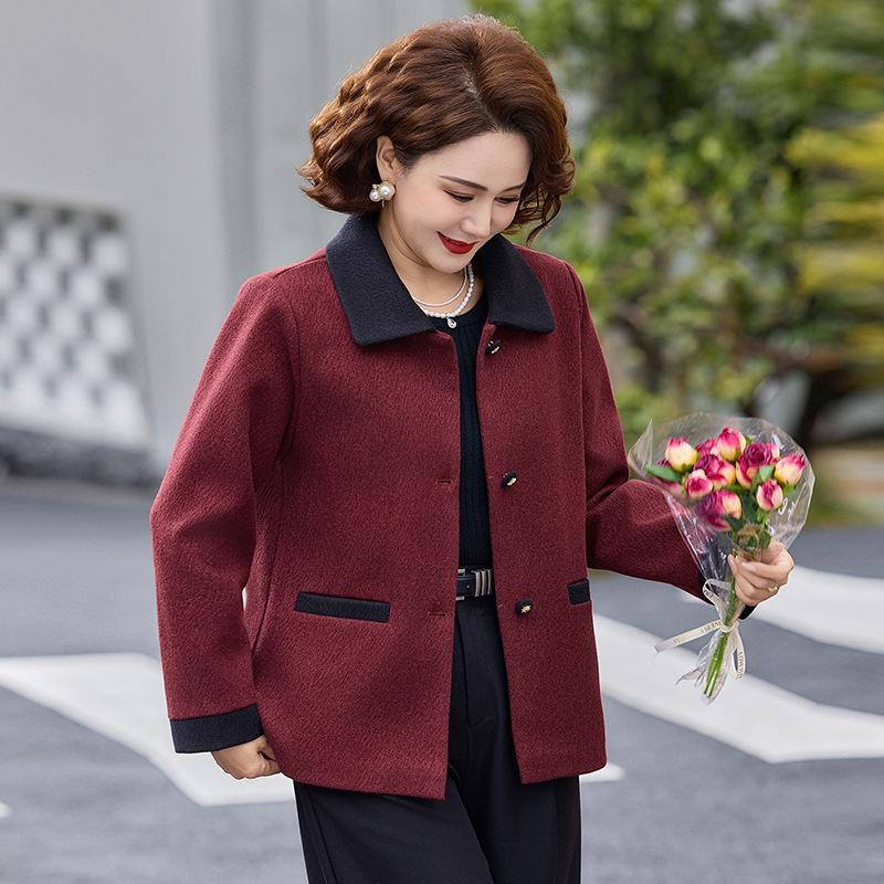 Spring Mid-Age Women s Color Block Wool Coat - Loose, Stylish Cardigan 2XL (110-125 lbs) червоний
Spring Mid-Age Women s Color Block Wool Coat - Loose, Stylish Cardigan 2XL (110-125 lbs) червоний