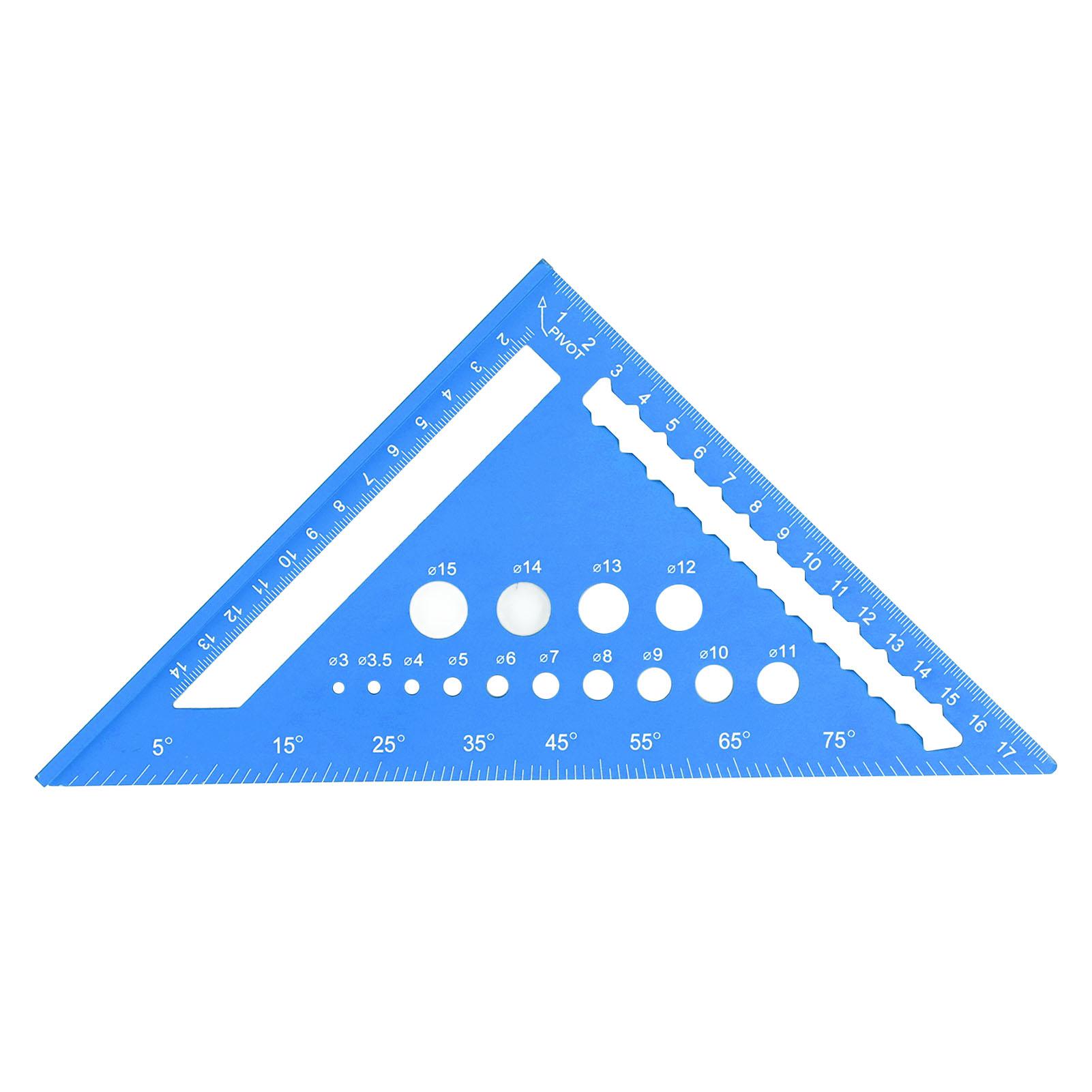 7 Inch Triangle Ruler Metric Rafter Square 90 Degree Hole Ruler Protractor Aluminum Alloy
7 Inch Triangle Ruler Metric Rafter Square 90 Degree Hole Ruler Protractor Aluminum Alloy
