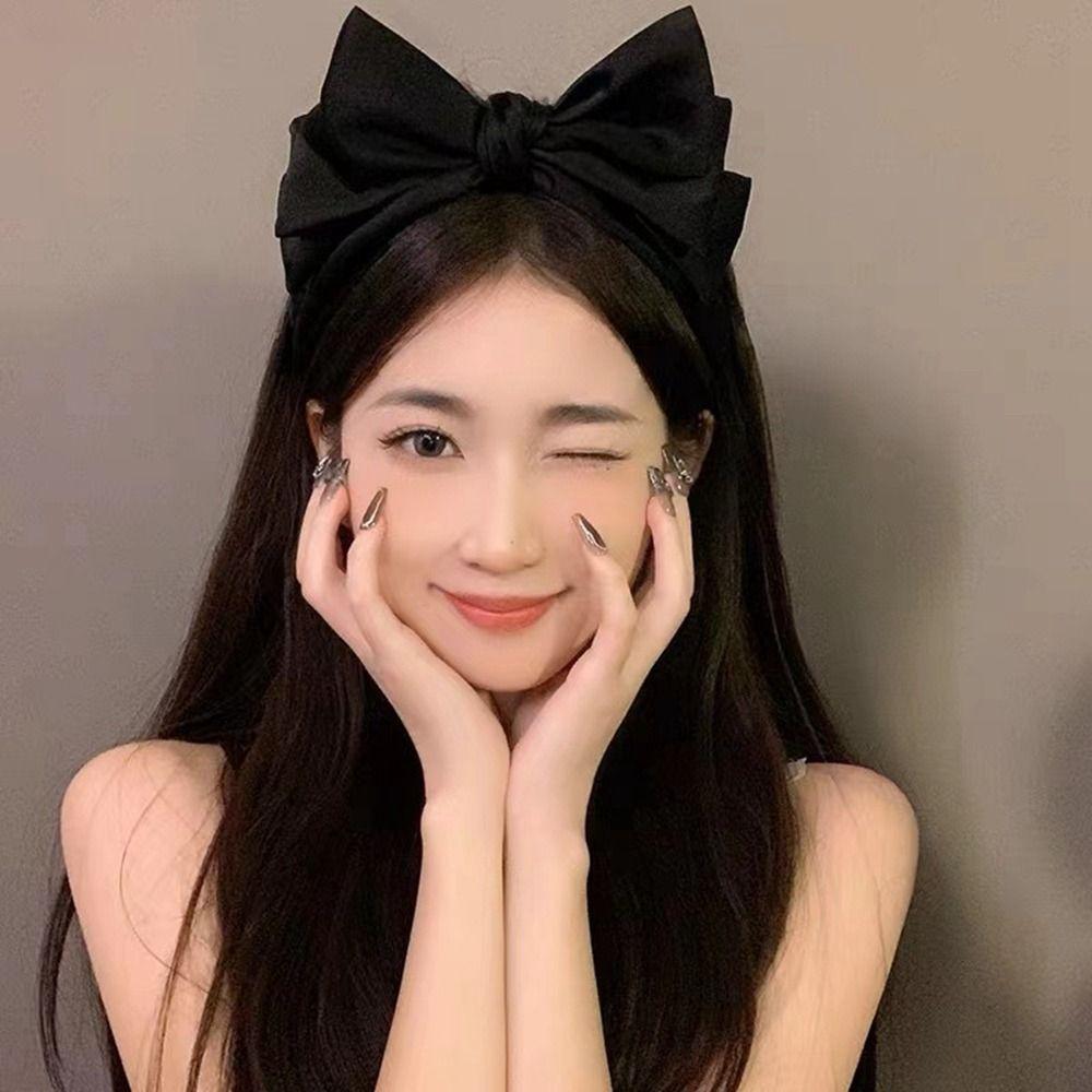 Headband Wide Black Girl Headband Bowknot Hair Hoop Female Hair Accessories Korean Style Headwear
Headband Wide Black Girl Headband Bowknot Hair Hoop Female Hair Accessories Korean Style Headwear