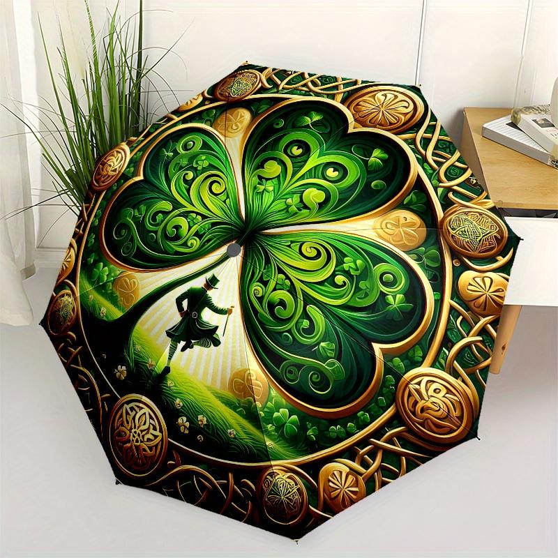 Irish Luck Shamrock Wall Art Decor, Celtic Clover Mandala Print for Home Office Bedroom Living Room Decoration Umbrella, Cute Umbrella with Cute Desig
Irish Luck Shamrock Wall Art Decor, Celtic Clover Mandala Print for Home Office Bedroom Living Room Decoration Umbrella, Cute Umbrella with Cute Desig
