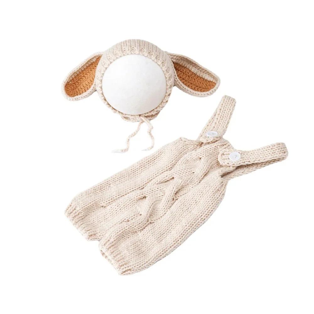 Newborn Knitted Photography Suit Baby Cute Large Ear Rabbit Photobook Suit Full Moon Baby Handmade Knitted Clothes Fabric
Newborn Knitted Photography Suit Baby Cute Large Ear Rabbit Photobook Suit Full Moon Baby Handmade Knitted Clothes Fabric