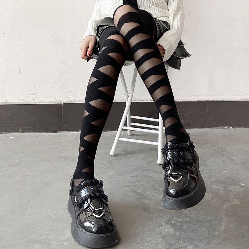 For Girls Elegant Thin Glass Silk Cross JK Women Tights Stripe Korean Stockings Mesh Pantyhose
For Girls Elegant Thin Glass Silk Cross JK Women Tights Stripe Korean Stockings Mesh Pantyhose