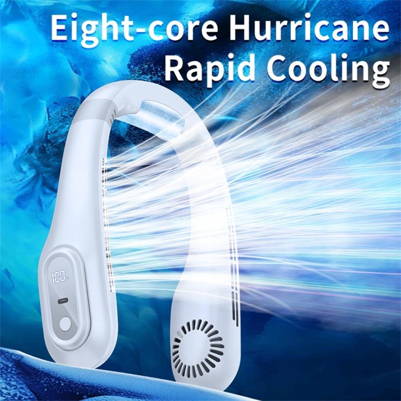 J18 Summer Neck-mounted Cooling Fan Portable Bladeless Air Fan with Digital Display White
J18 Summer Neck-mounted Cooling Fan Portable Bladeless Air Fan with Digital Display White
