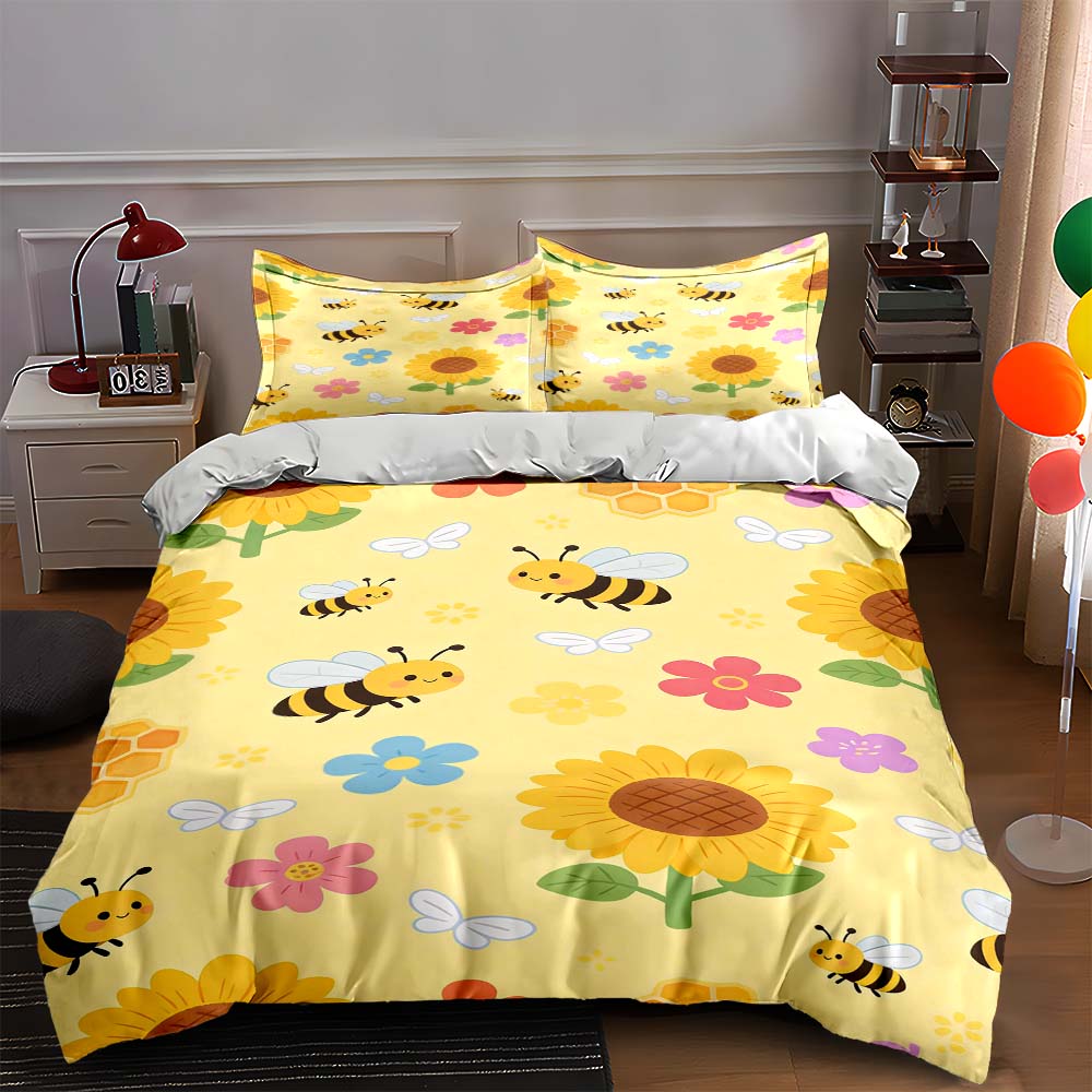 Bright, floral, bees. Bedding Duvet cover sets Duvet covers Pillowcases gifts (1 * Duvet Cover 2 * Pillowcases, without duvet insert) 135x200cm
Bright, floral, bees. Bedding Duvet cover sets Duvet covers Pillowcases gifts (1 * Duvet Cover 2 * Pillowcases, without duvet insert) 135x200cm