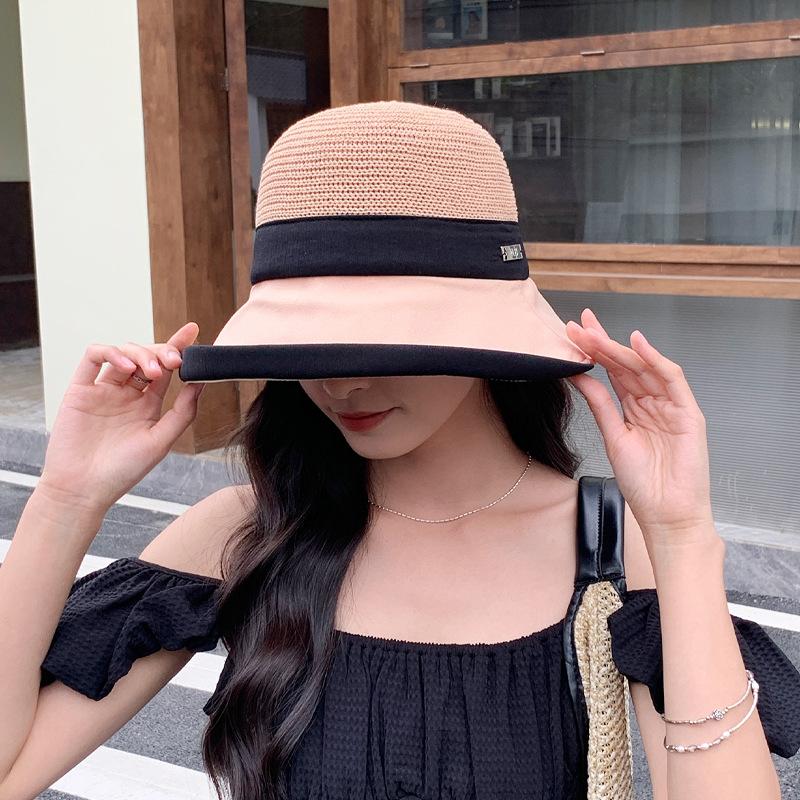 8544 летняя уличная солнцезащитная шляпа детская с загнутыми полями с широкими полями показывает лицо маленькая соломенная козырек пляжная пляжная шляпа-ведро
