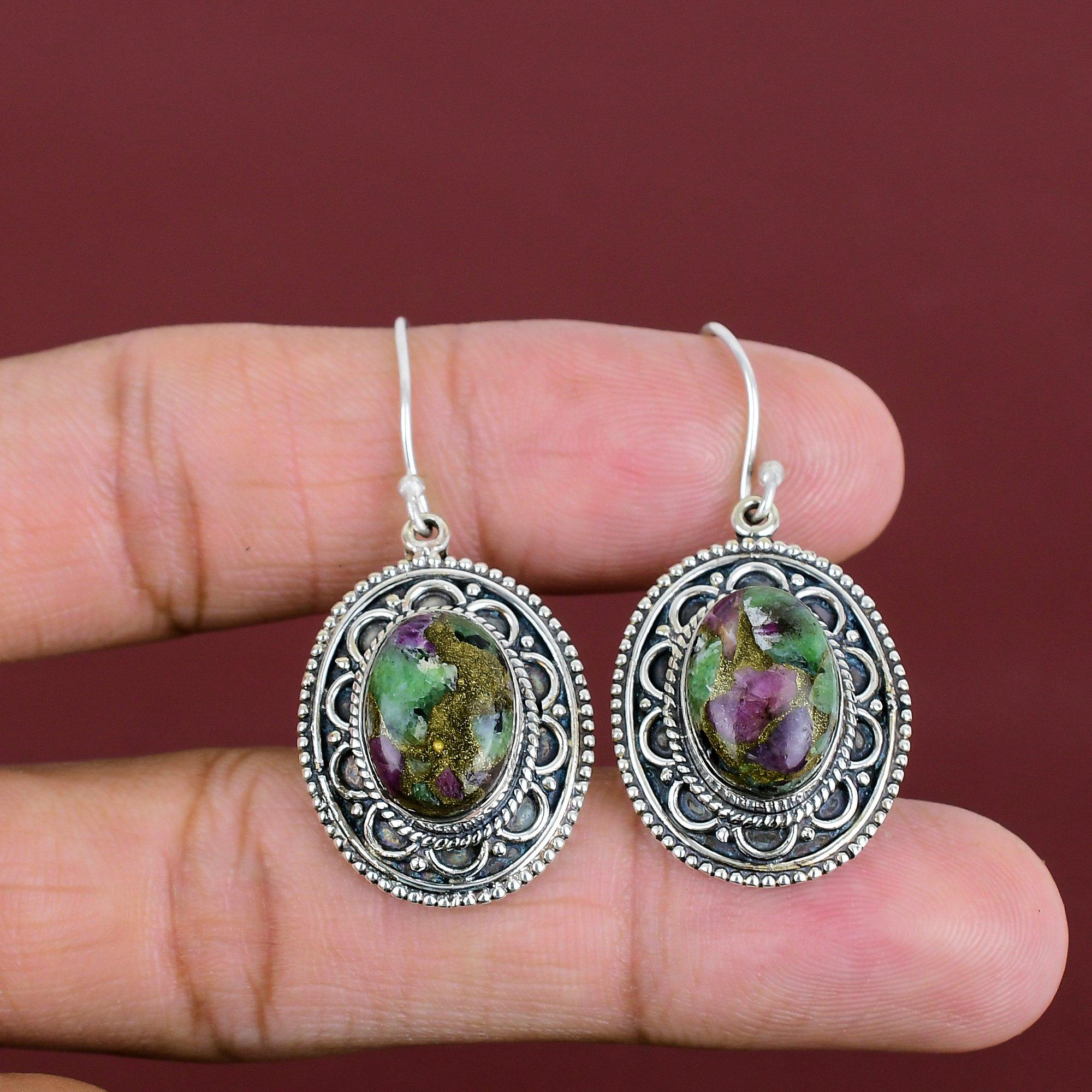 Copper Ruby Zoisite Earring Vintage Earrings Handmade Jewelry 925 Sterling Silver Earring Gemstone Earring Gifts For Mom Birthstone Jewelry
Copper Ruby Zoisite Earring Vintage Earrings Handmade Jewelry 925 Sterling Silver Earring Gemstone Earring Gifts For Mom Birthstone Jewelry