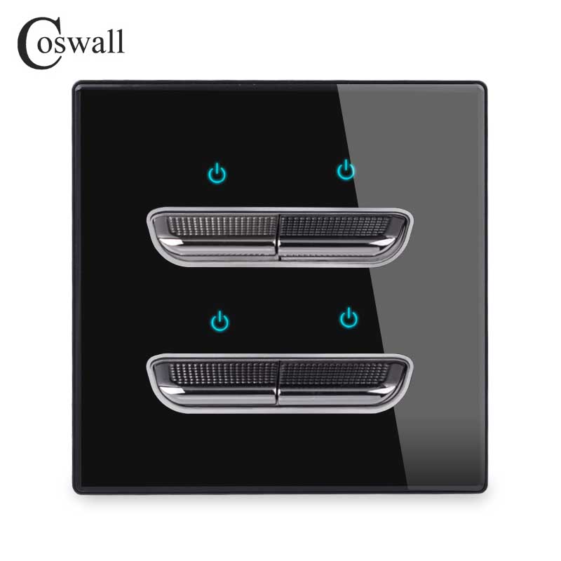 COSWALL 1/2/3/4 Gang 1/2-позиционный переключатель включения/выключения настенного светильника с синей подсветкой данных CAT6 HDMI USB зарядка стеклянная панель
COSWALL 1/2/3/4 Gang 1/2-позиционный переключатель включения/выключения настенного светильника с синей подсветкой данных CAT6 HDMI USB зарядка стеклянная панель