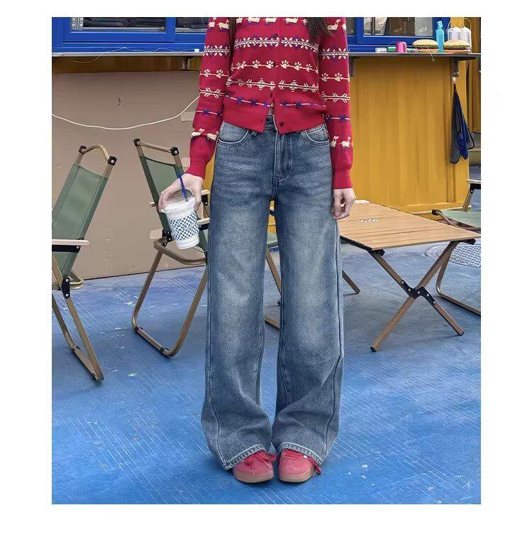 JIAONI Retro Washed Wide-Leg Jeans - Casual Streetwear 2XL синий
JIAONI Retro Washed Wide-Leg Jeans - Casual Streetwear 2XL синий