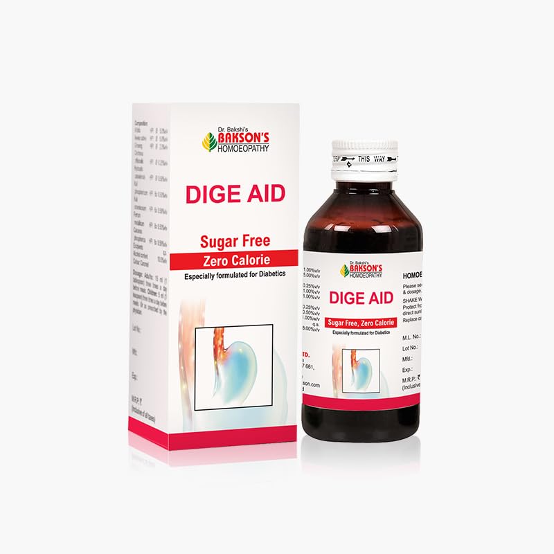 Bakson s Dige Aid Sugar Free Digestive Support Syrup For Daily Gut Comfort Easy After Meal Care Liquid 230 ml
Bakson s Dige Aid Sugar Free Digestive Support Syrup For Daily Gut Comfort Easy After Meal Care Liquid 230 ml